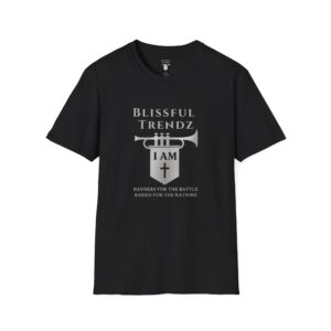 Blissful Trendz - I AM - Banners For The Battle - Raised For The Nations - GRY - Unisex Softstyle T-Shirt