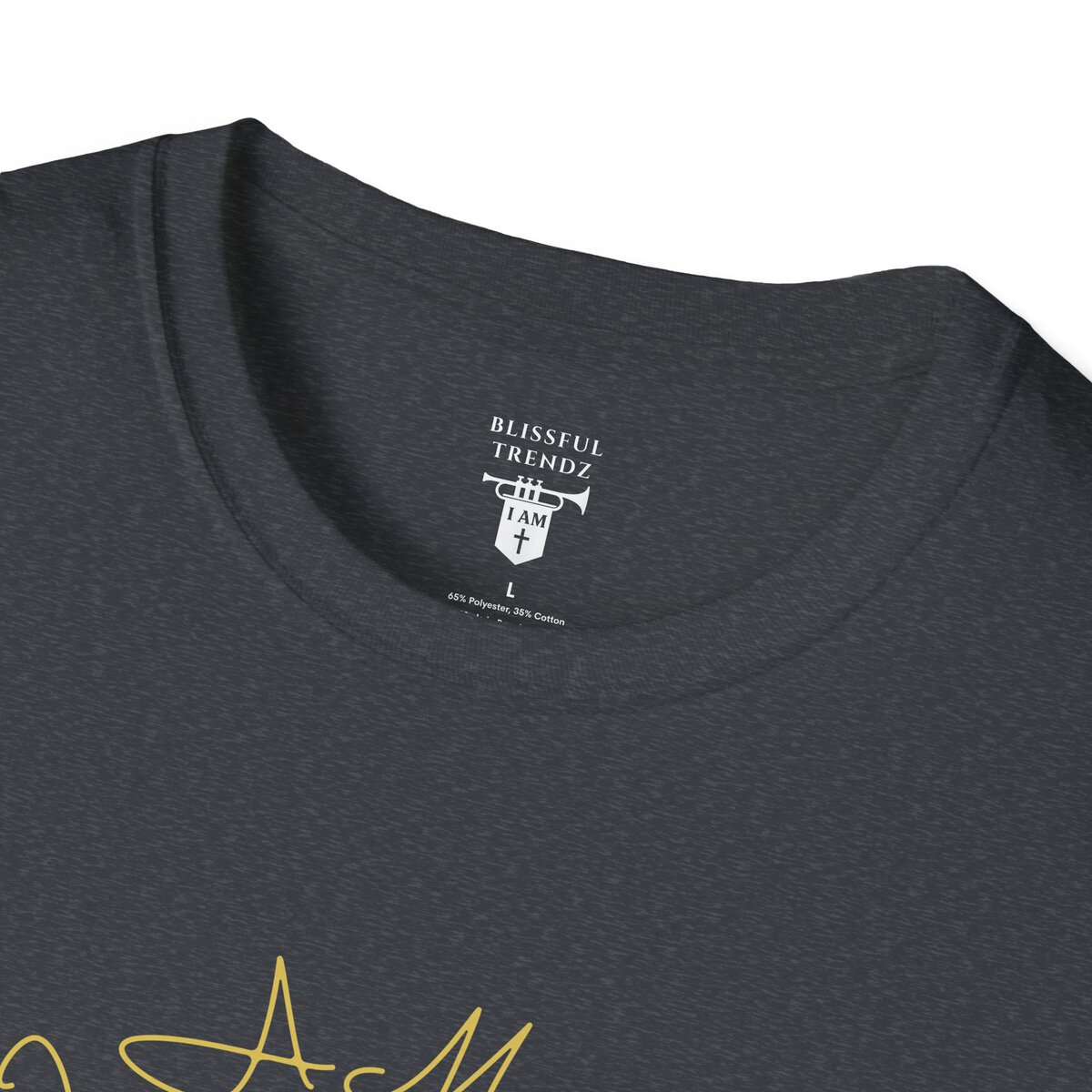 I AM 100% by Design - GRN/GLD - MNDLA - Unisex Softstyle T-Shirt - Image 26