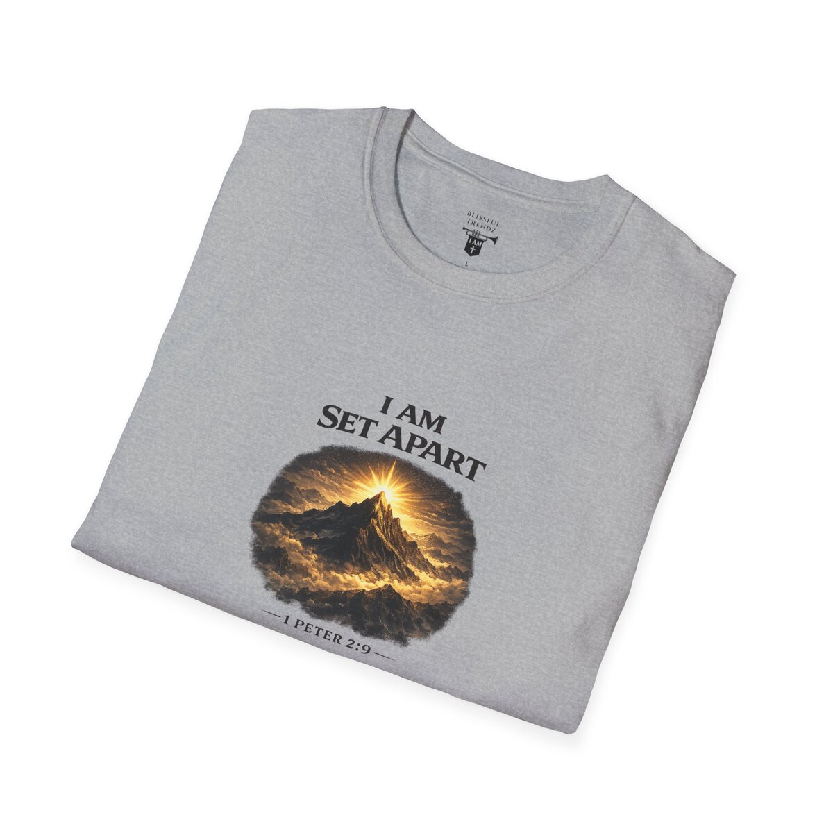 I AM Set Apart - 1 Peter 2:9 - Mountains - Unisex Softstyle T-Shirt - Image 15