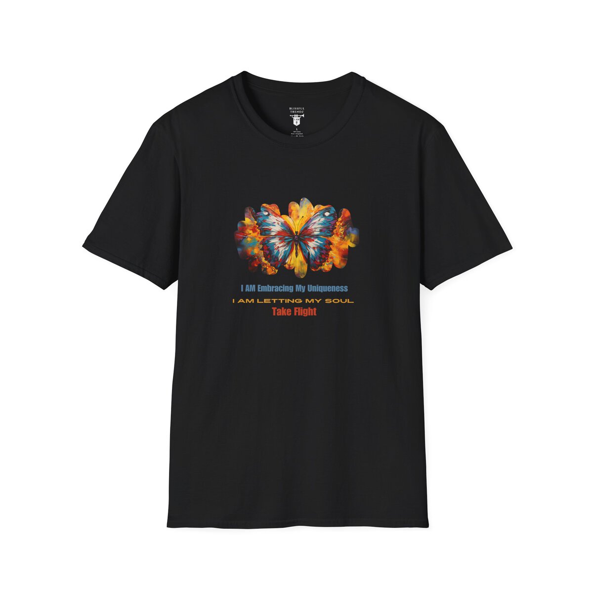 I AM Embracing My Uniqueness - I AM Letting My Soul Take Flight - Butterfly - Unisex Softstyle T-Shirt - Image 7
