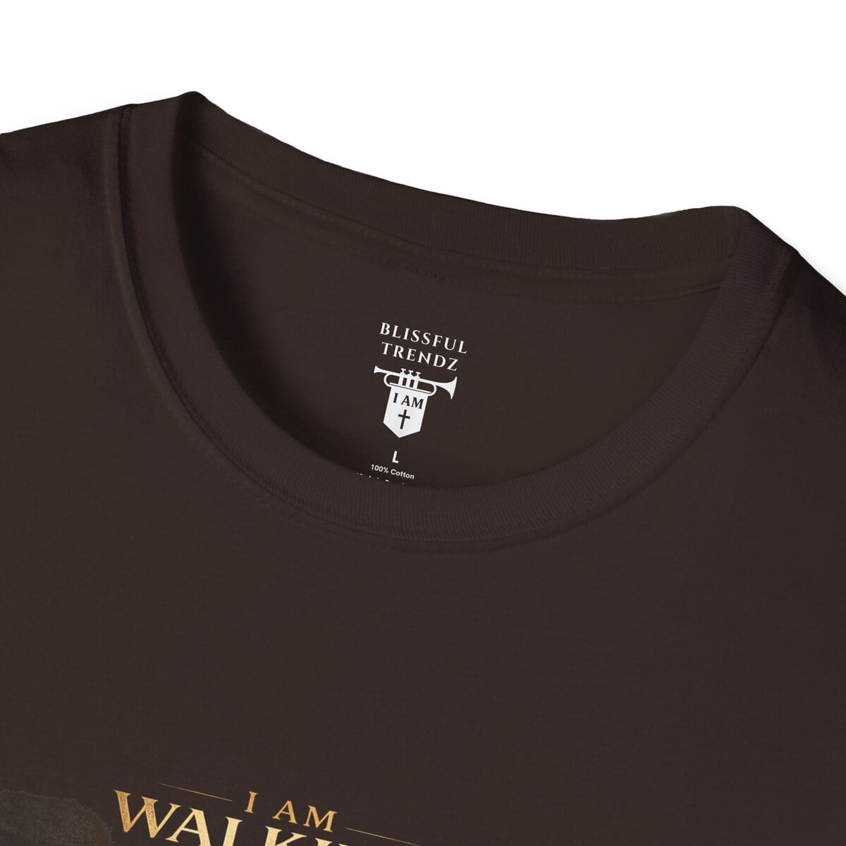 I AM WALKING WITH THEE DAILY - PSALM 119:105 - FOOTPRINTS - Unisex Softstyle T-Shirt - Image 11