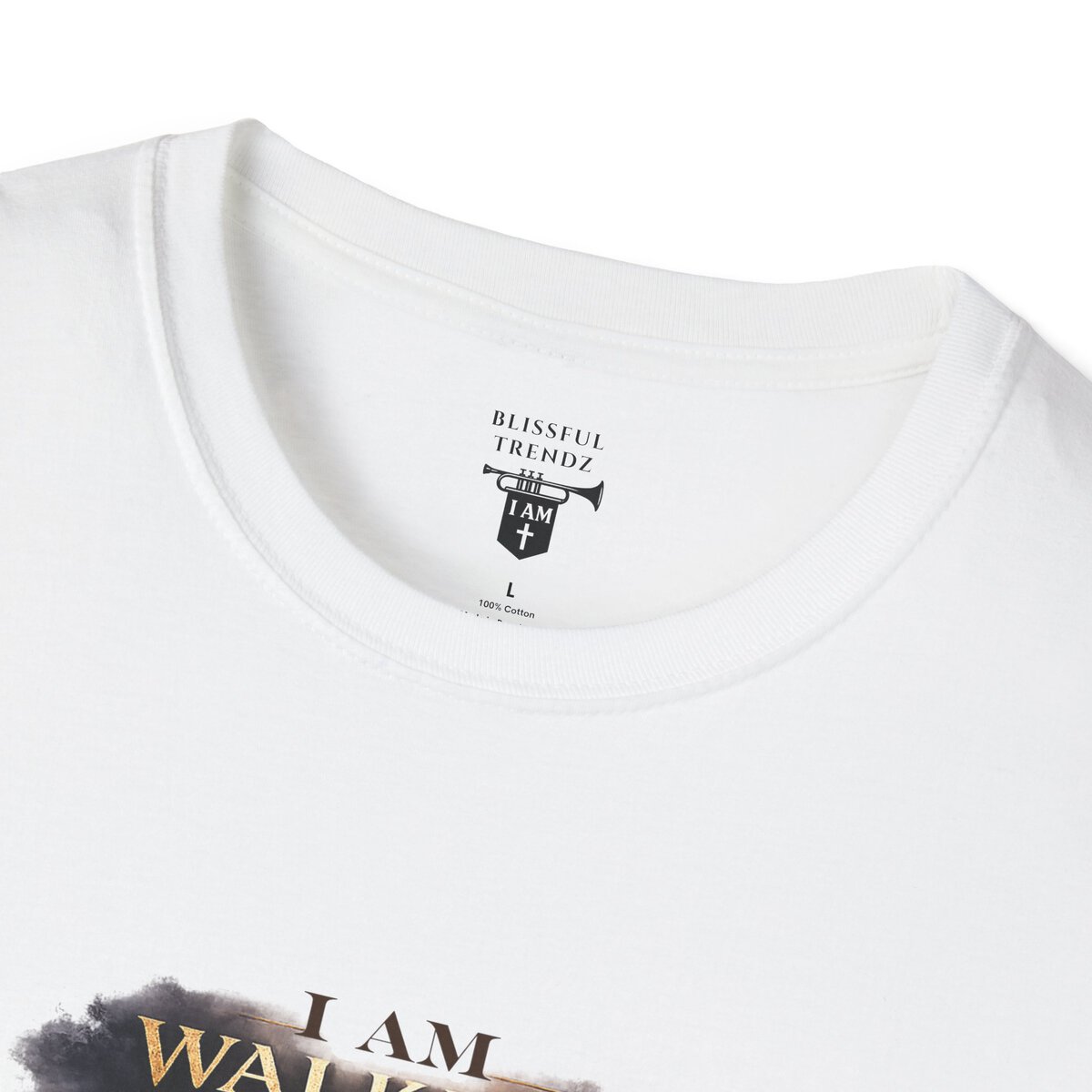 I AM WALKING WITH THEE DAILY - PSALM 119:105 - SCRIPTURE - Unisex Softstyle T-Shirt - Image 5