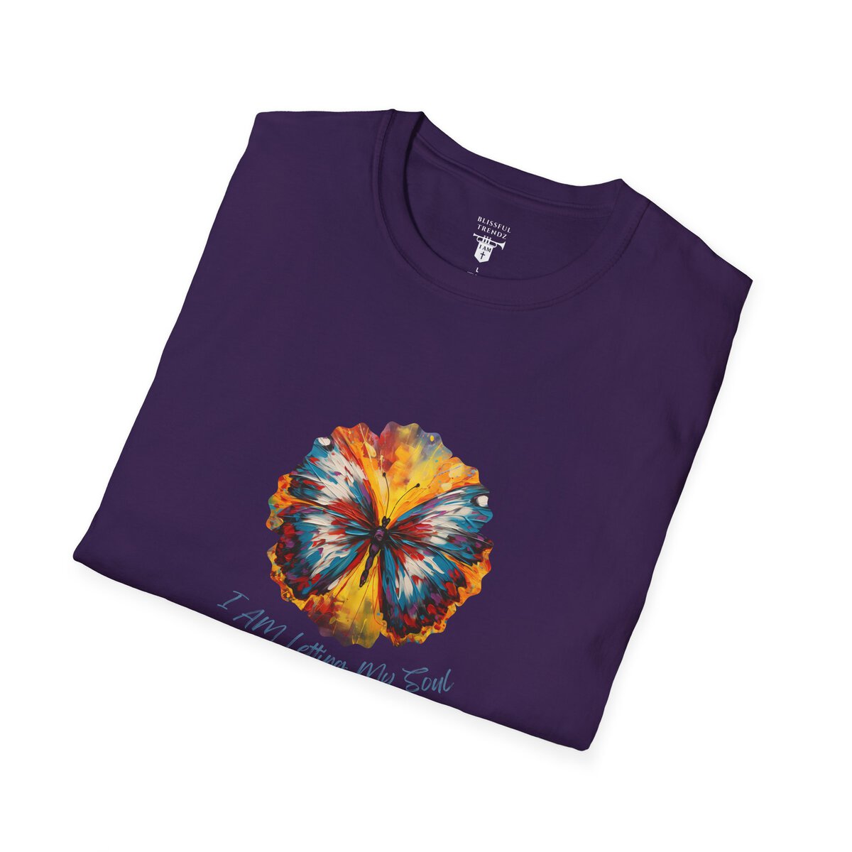 I AM Letting My Soul Take Flight - Butterfly - Unisex Softstyle T-Shirt - Image 6