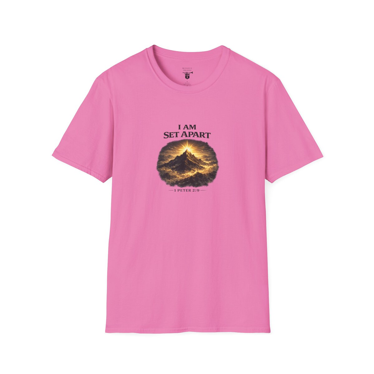 I AM Set Apart - 1 Peter 2:9 - Mountains - Unisex Softstyle T-Shirt - Image 37