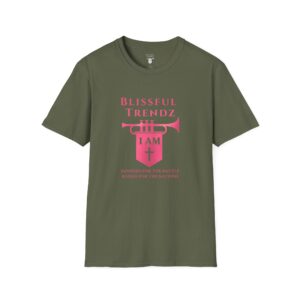 Blissful Trendz - I AM - Banners For The Battle - Raised For The Nations - PNK - Unisex Softstyle T-Shirt