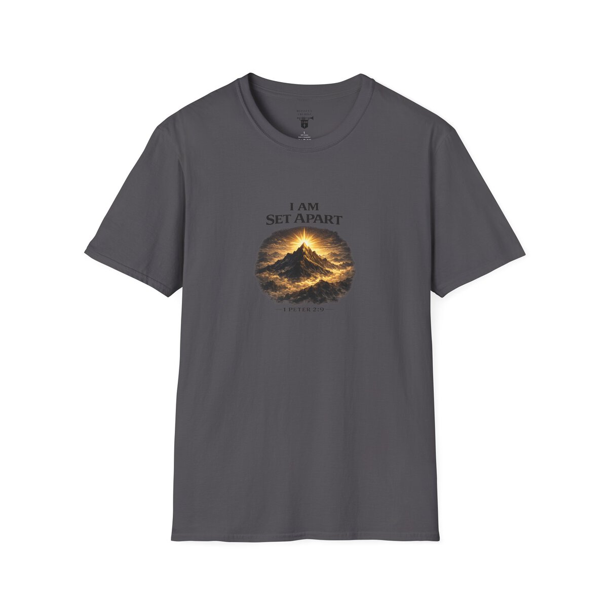 I AM Set Apart - 1 Peter 2:9 - Mountains - Unisex Softstyle T-Shirt - Image 31
