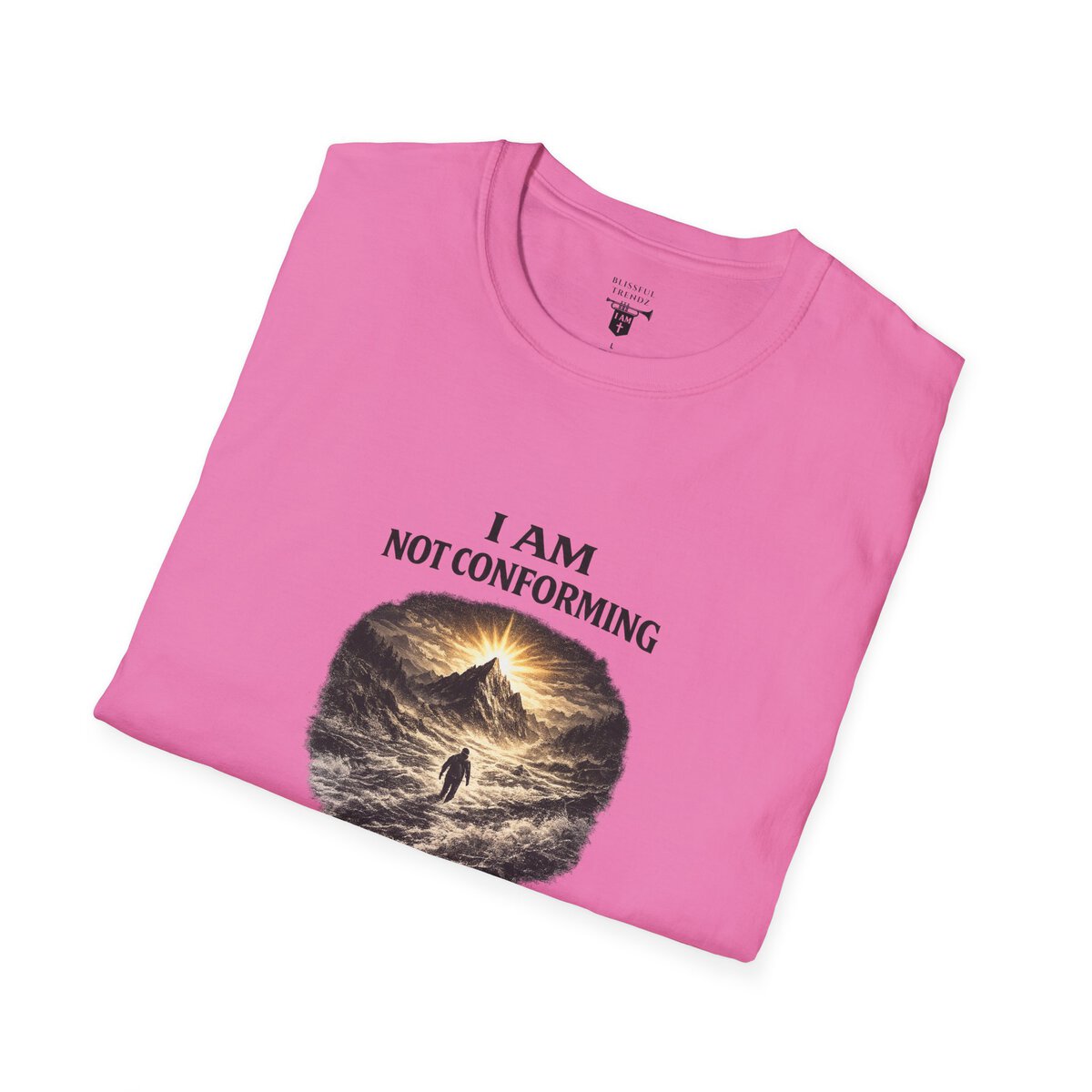 I AM Not Conforming - ROMANS 12:2 - Walking Against Current - Unisex Softstyle T-Shirt - Image 42