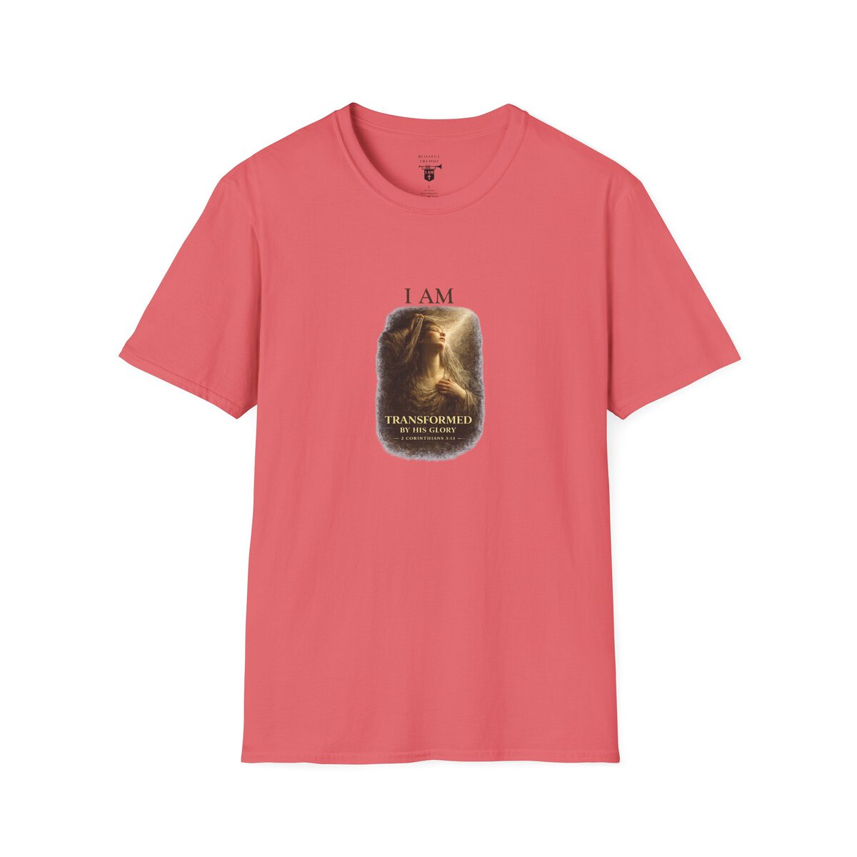 I AM Transformed By His Glory - 2 CORINTHIANS 3:18 - Veil Lifted - Unisex Softstyle T-Shirt - Image 4
