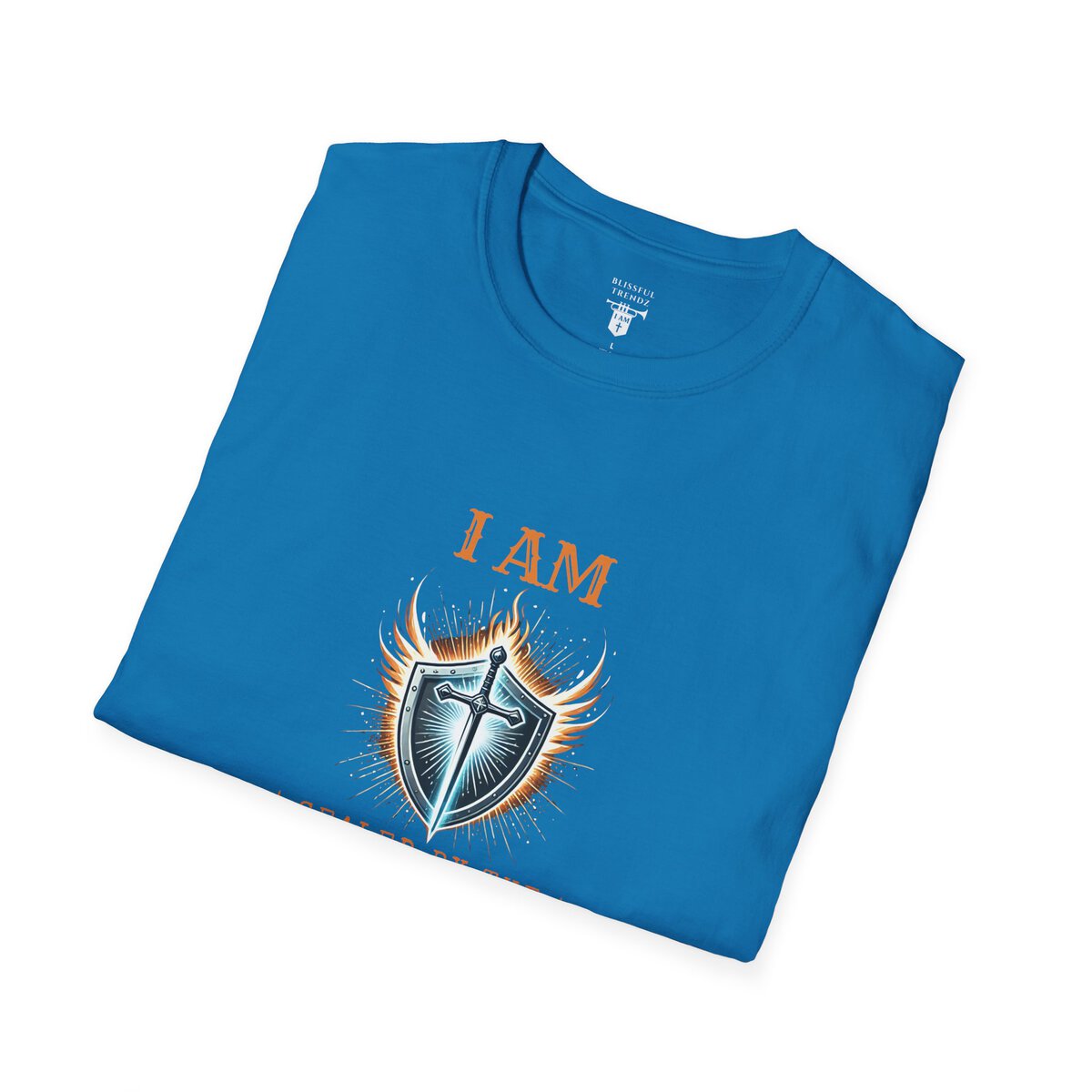 I AM Sealed By The Holy Spirit - Shield w/Cross - Unisex Softstyle T-Shirt - Image 6