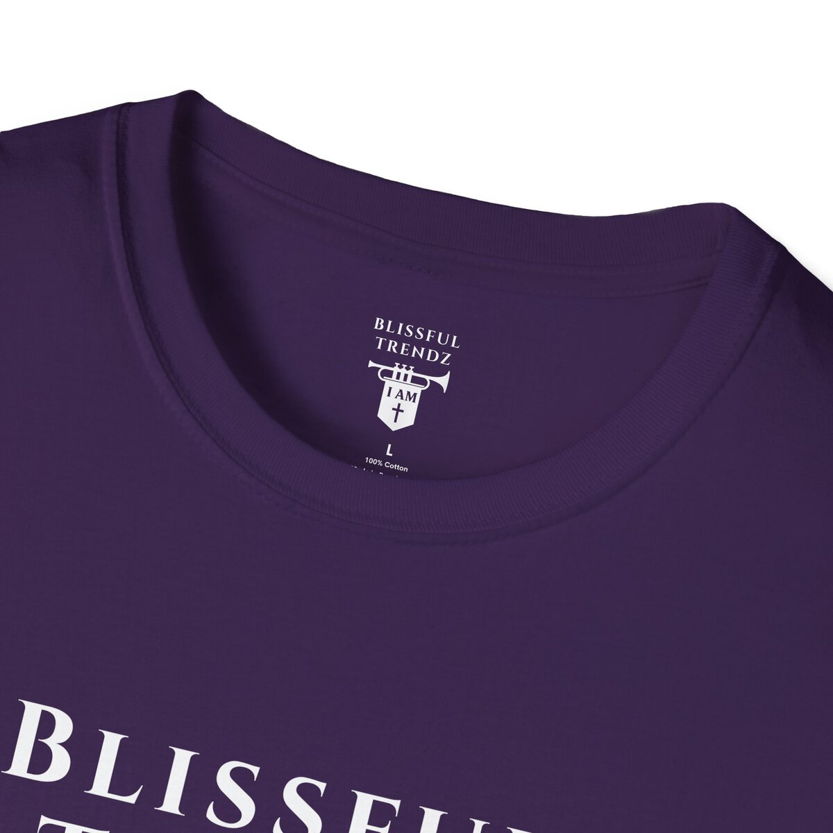 Blissful Trendz - I AM - Banners For The Battle - Raised For The Nations - WHT - Unisex Softstyle T-Shirt - Image 23