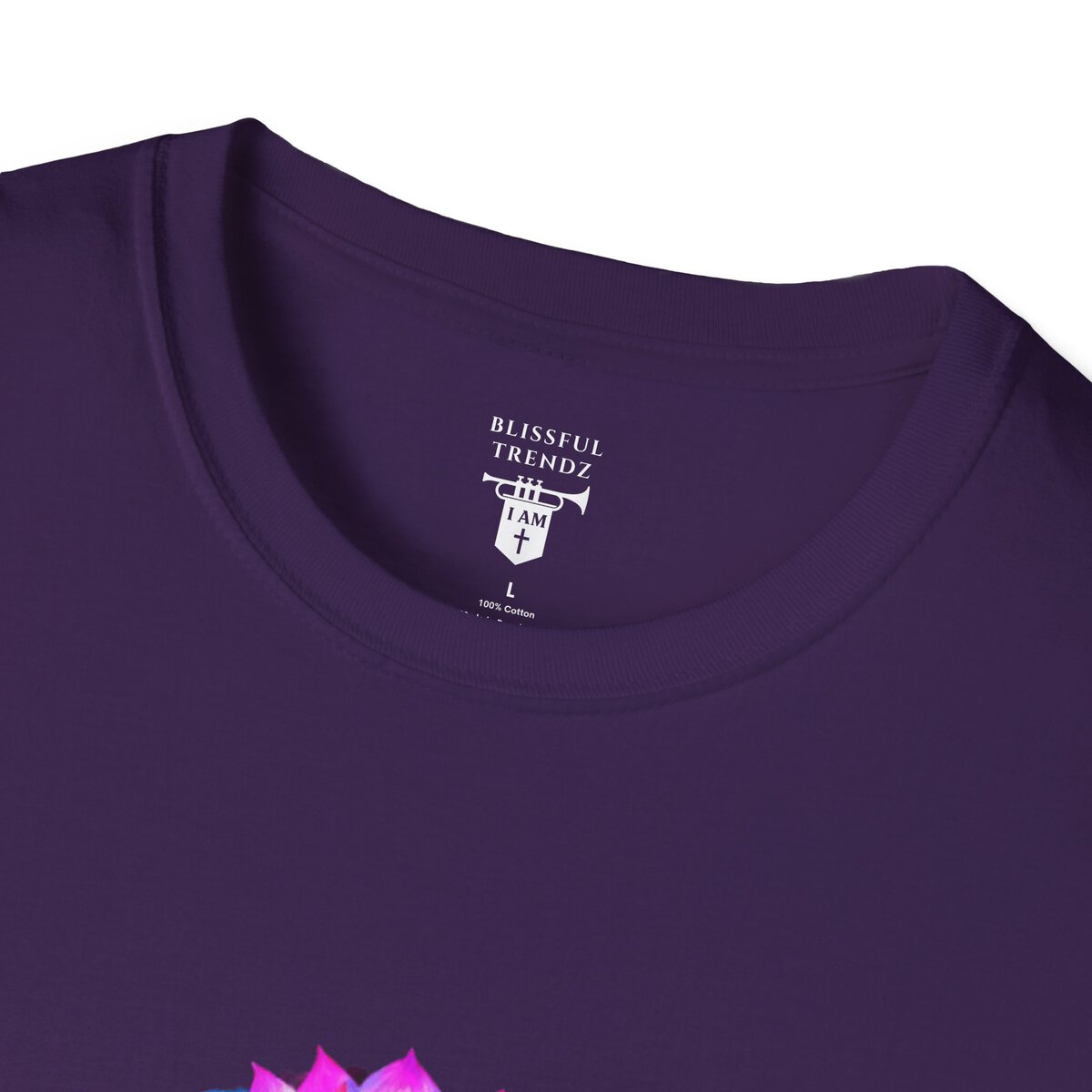 I AM Growing Into Something Beautiful - Lotus - Unisex Softstyle T-Shirt - Image 2