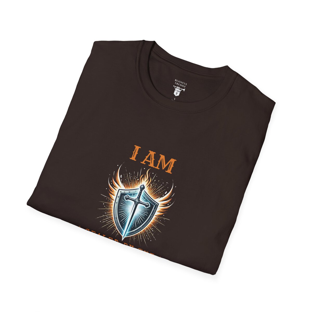 I AM Sealed By The Holy Spirit - Shield w/Cross - Unisex Softstyle T-Shirt - Image 15