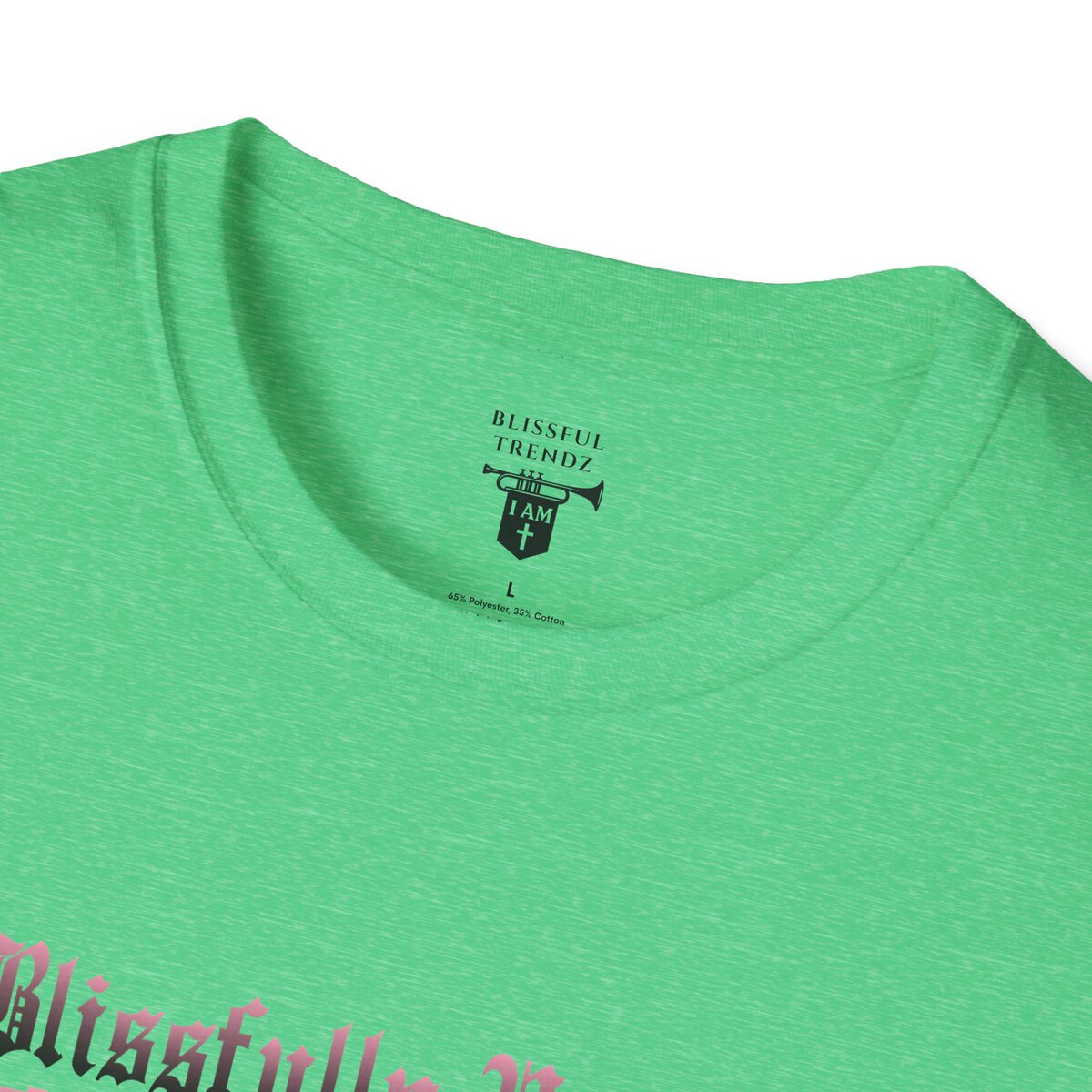 Blissfully Unique - I AM 100% by Design! - Typography - LT PNK - Unisex Softstyle T-Shirt - Image 29