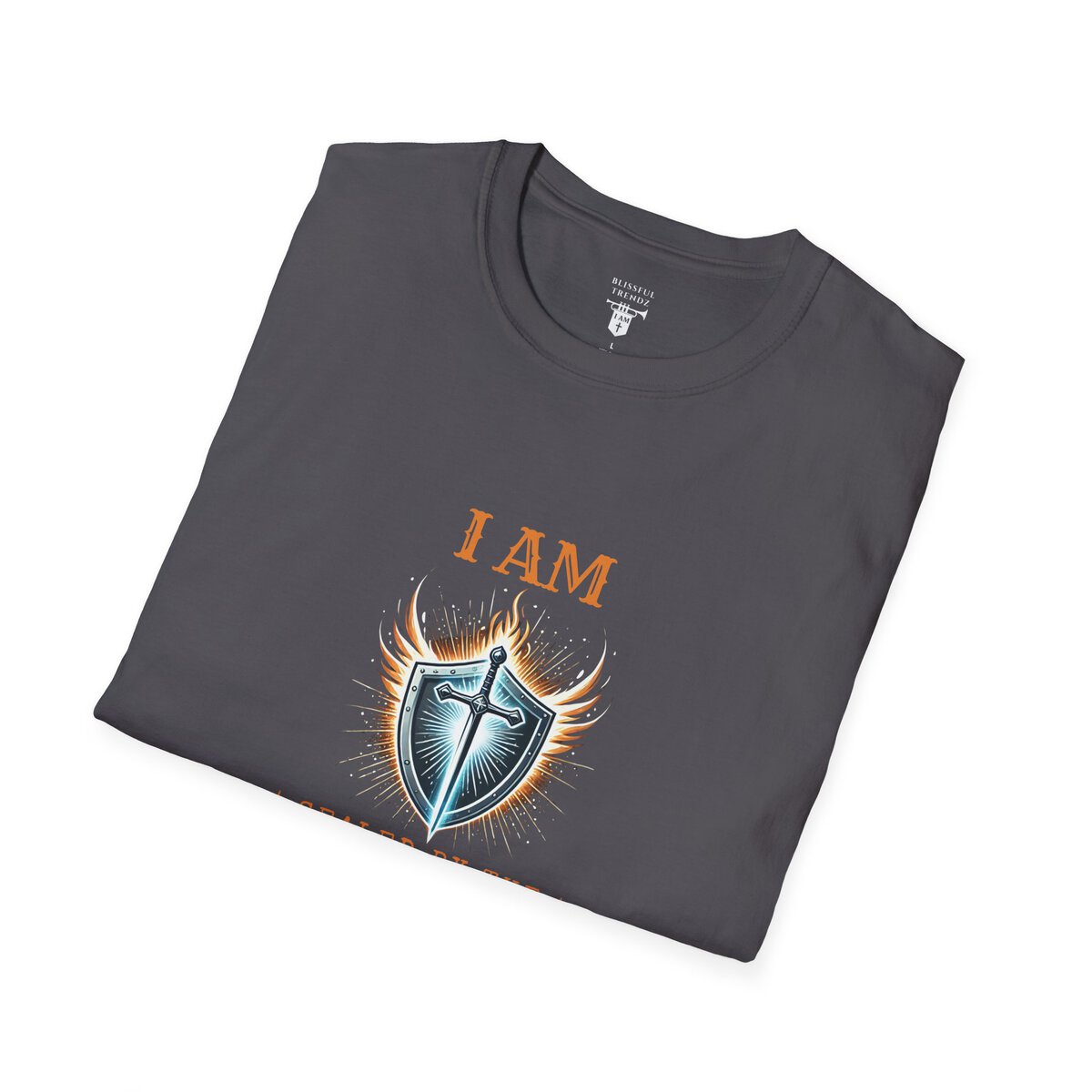 I AM Sealed By The Holy Spirit - Shield w/Cross - Unisex Softstyle T-Shirt - Image 21