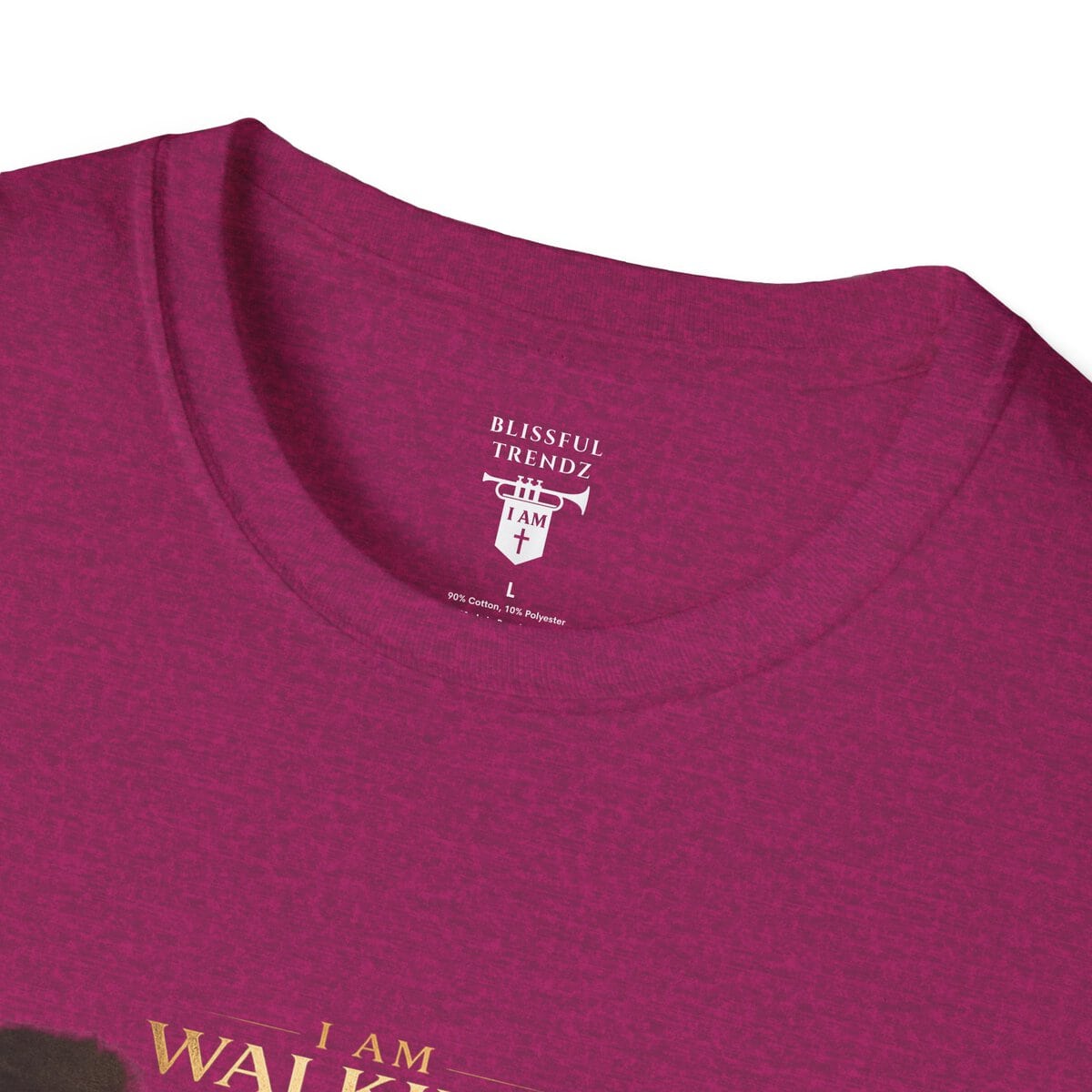 I AM WALKING WITH THEE DAILY - PSALM 119:105 - FOOTPRINTS - Unisex Softstyle T-Shirt - Image 14