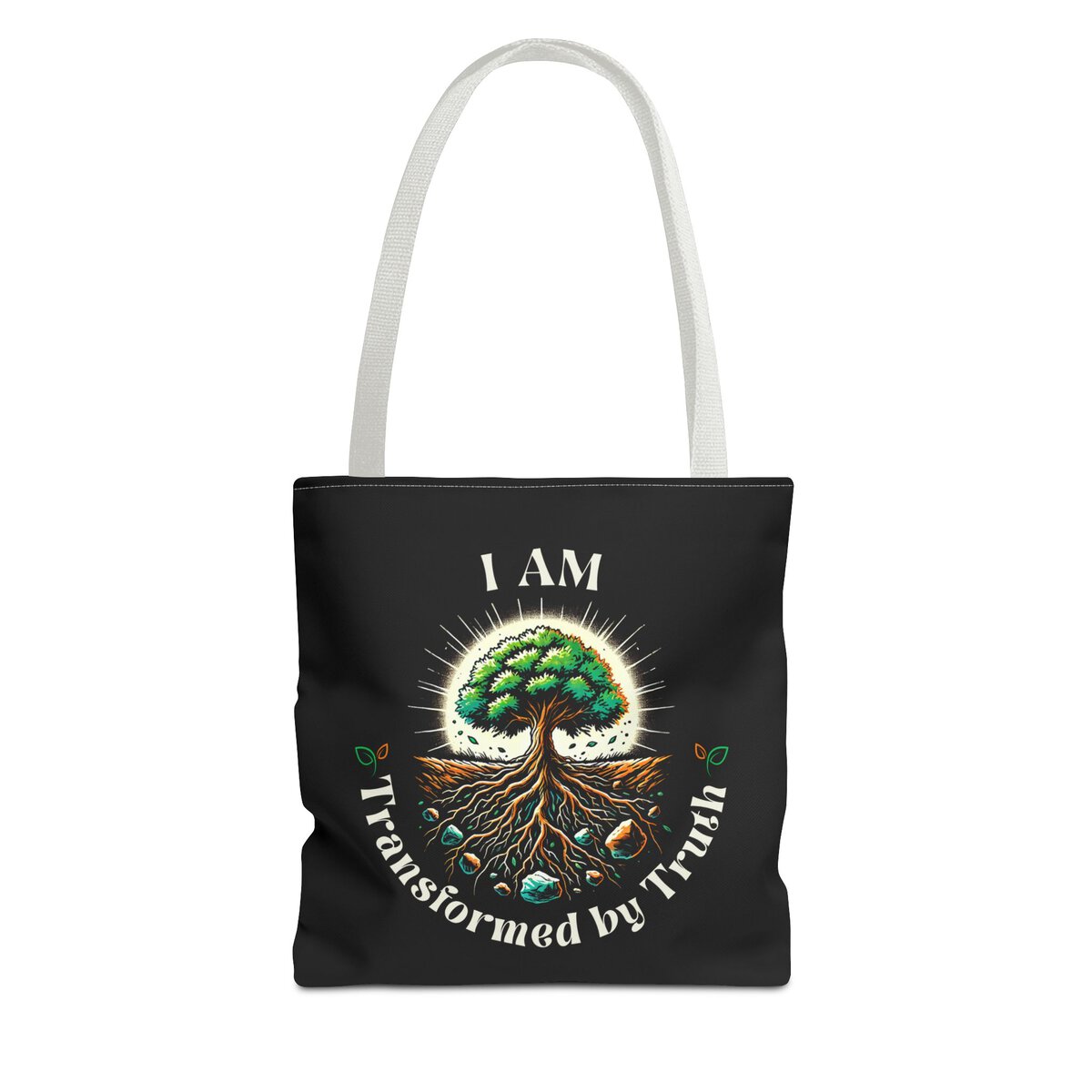 I AM Transformed By Truth - Tree - BLK - Tote Bag (AOP)