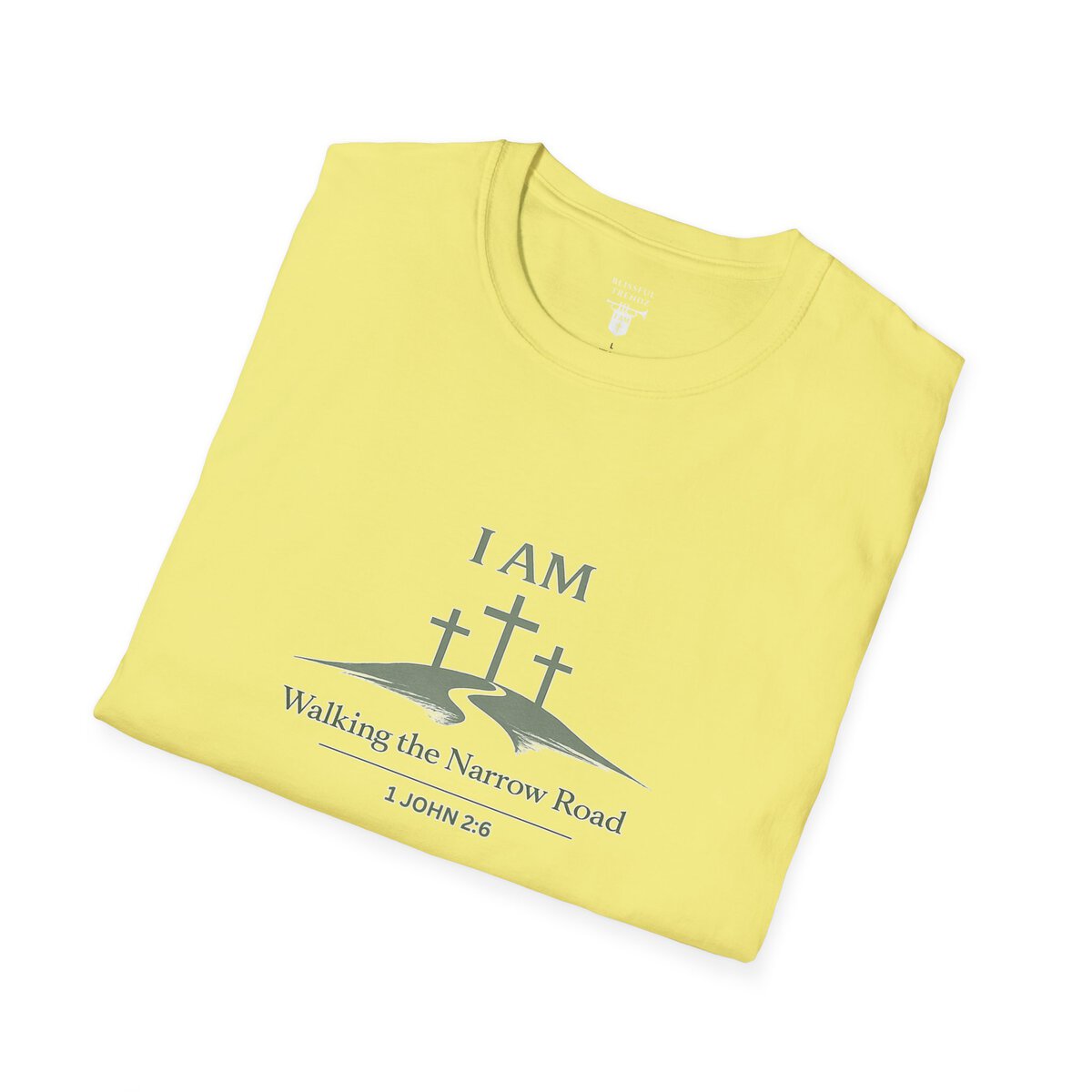 I AM Walking the Narrow Road - 1 JOHN 2:6 - Cross - SGE - Unisex Softstyle T-Shirt - Image 12