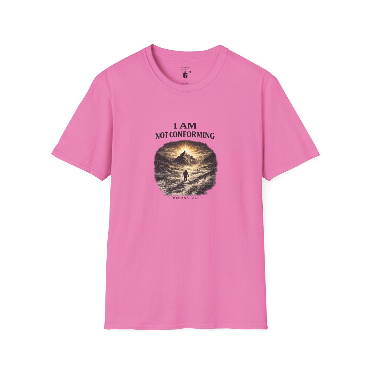 I AM Not Conforming - ROMANS 12:2 - Walking Against Current - Unisex Softstyle T-Shirt - Image 40
