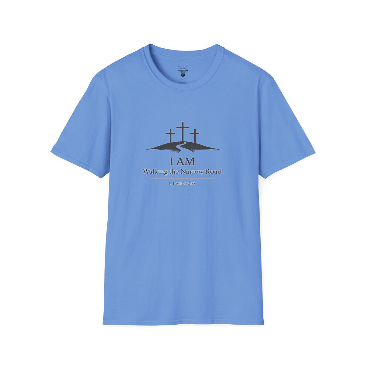 I AM Walking the Narrow Road - 1 JOHN 2:6 - Cross - BLK - Unisex Softstyle T-Shirt - Image 31