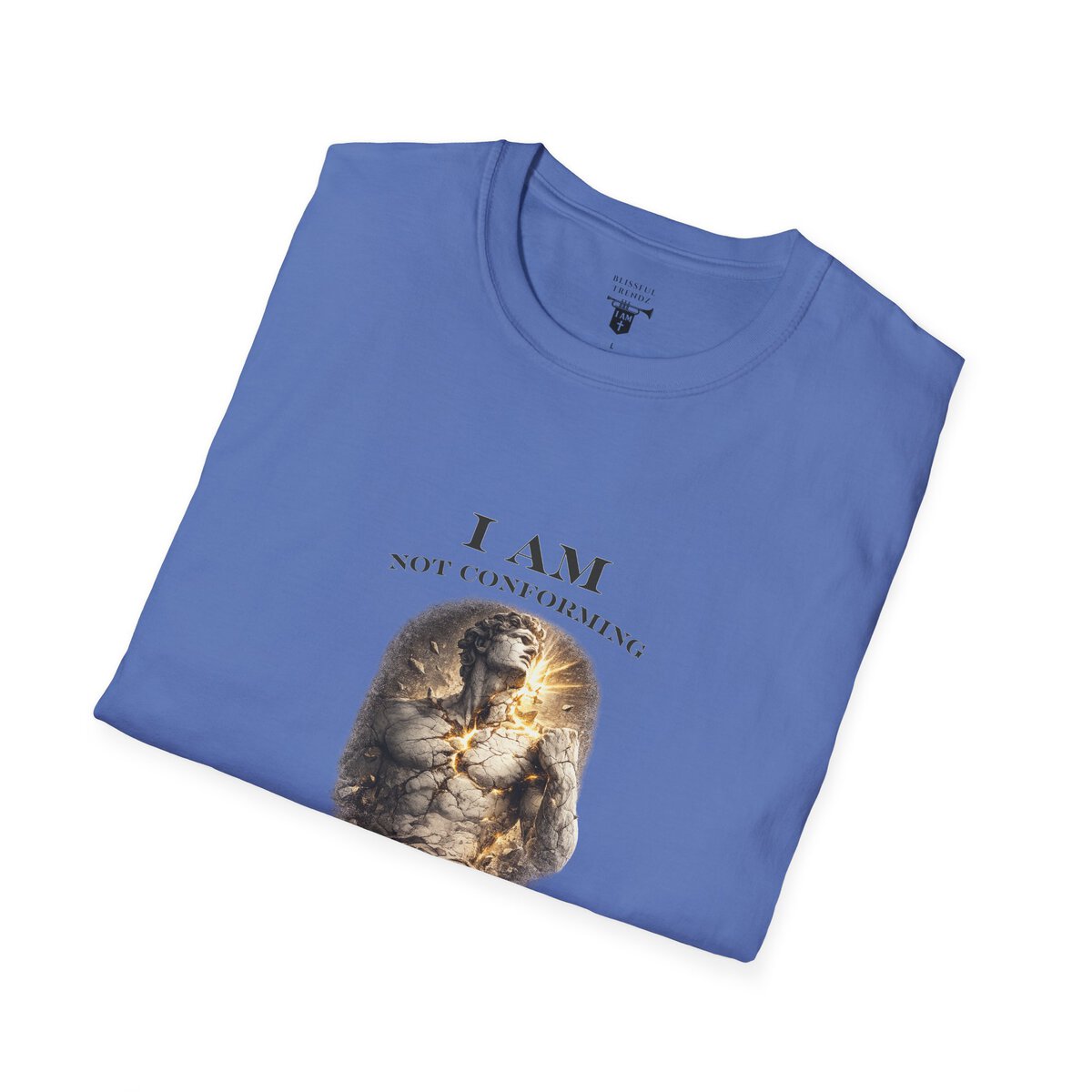 I AM NOT CONFORMING - ROMANS 12:2 - STATUE - Unisex Softstyle T-Shirt - Image 33