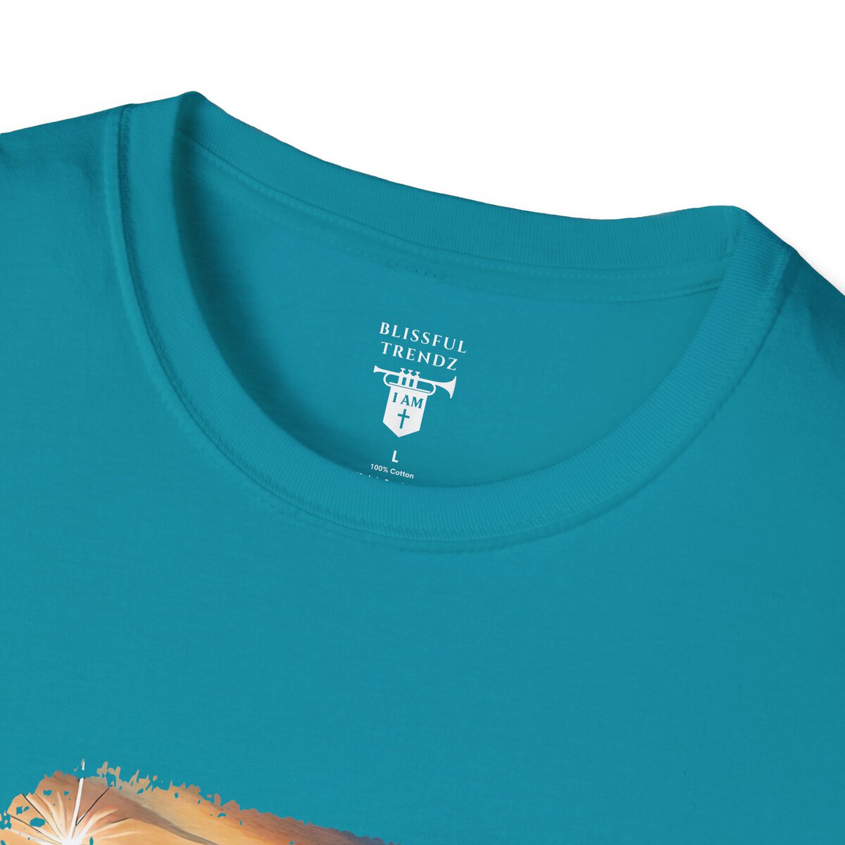 My Passion is My Path to My Soul - Compass with Heart - Unisex Softstyle T-Shirt - Image 2