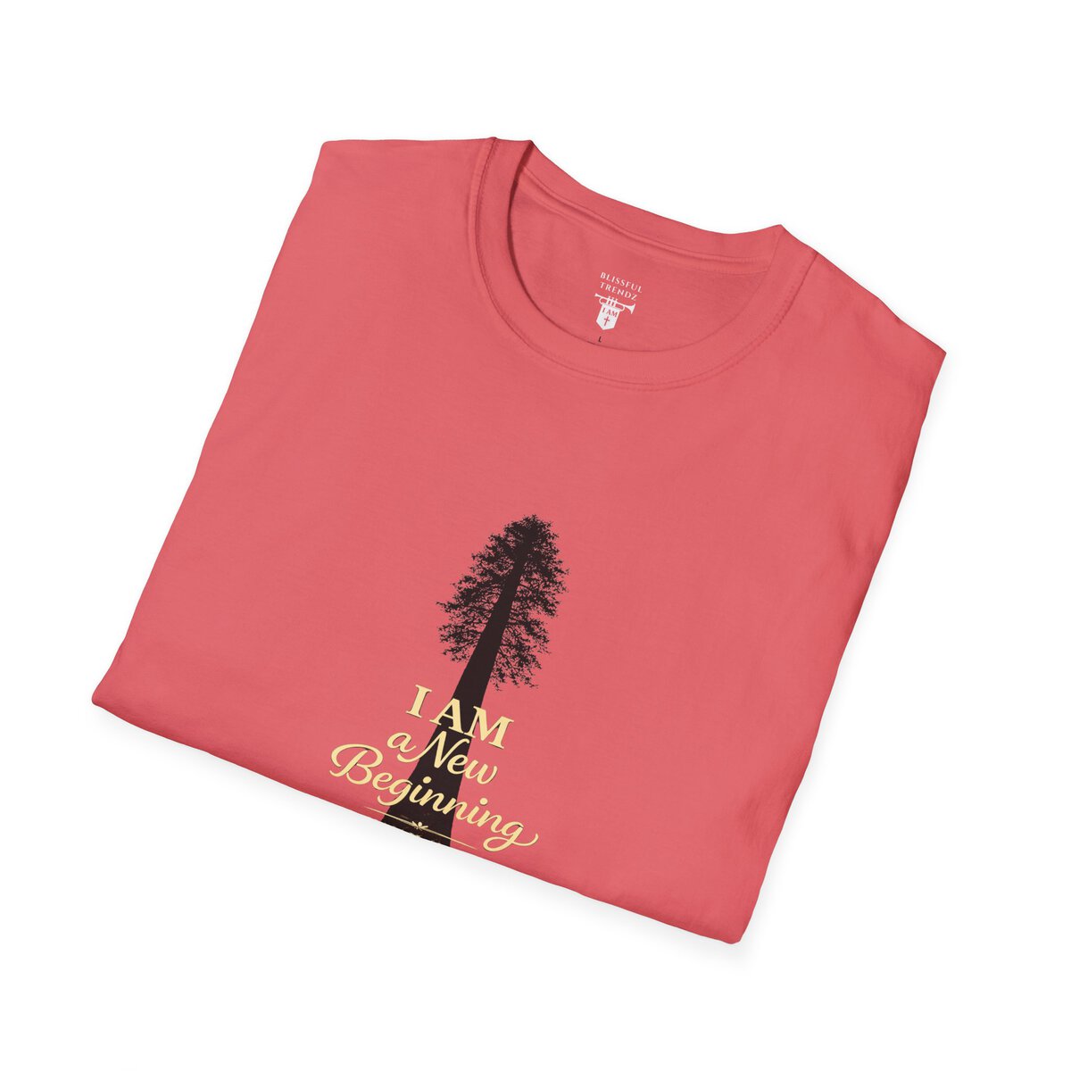 I Am a New Beginning - ISAIAH 43:19 - Sequoia Tree - Unisex Softstyle T-Shirt - Image 6