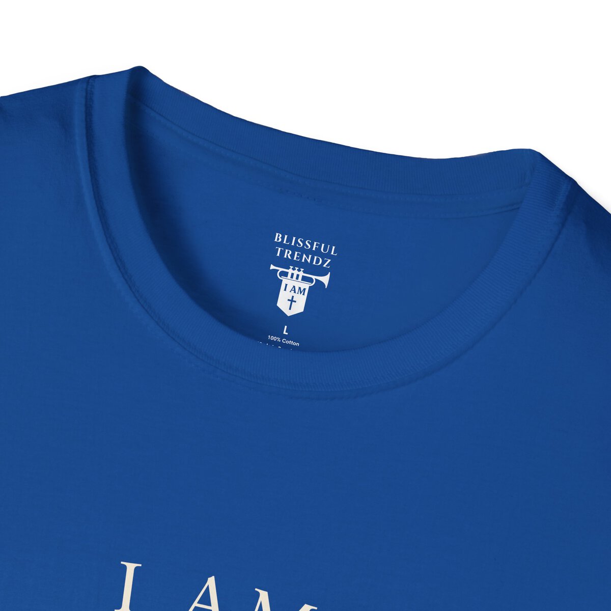 I AM Walking In Resurrection Power - Cross with Footprints - Unisex Softstyle T-Shirt - Image 2