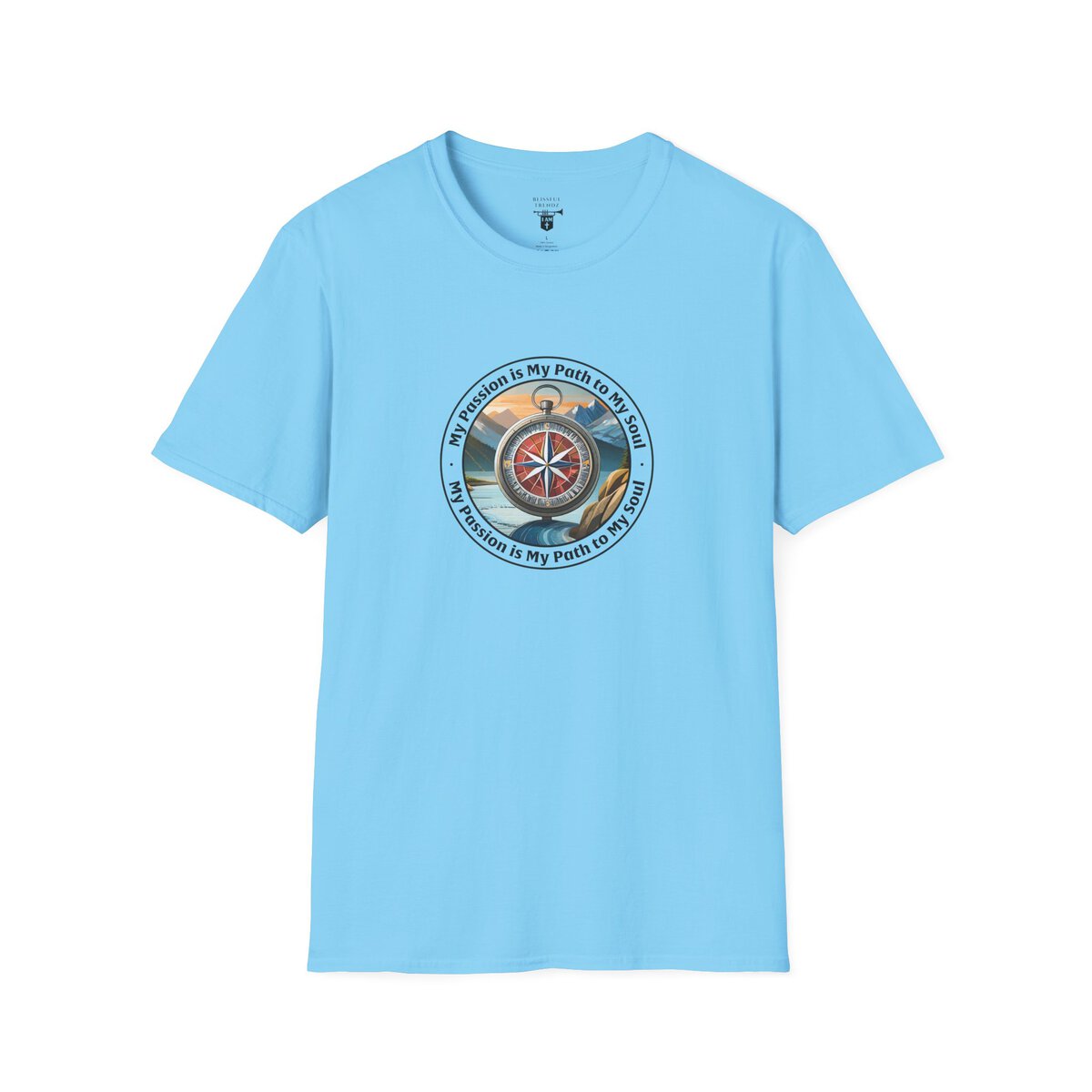 My Passion is My Path to My Soul - Compass - Circle - Unisex Softstyle T-Shirt Compass - Image 22