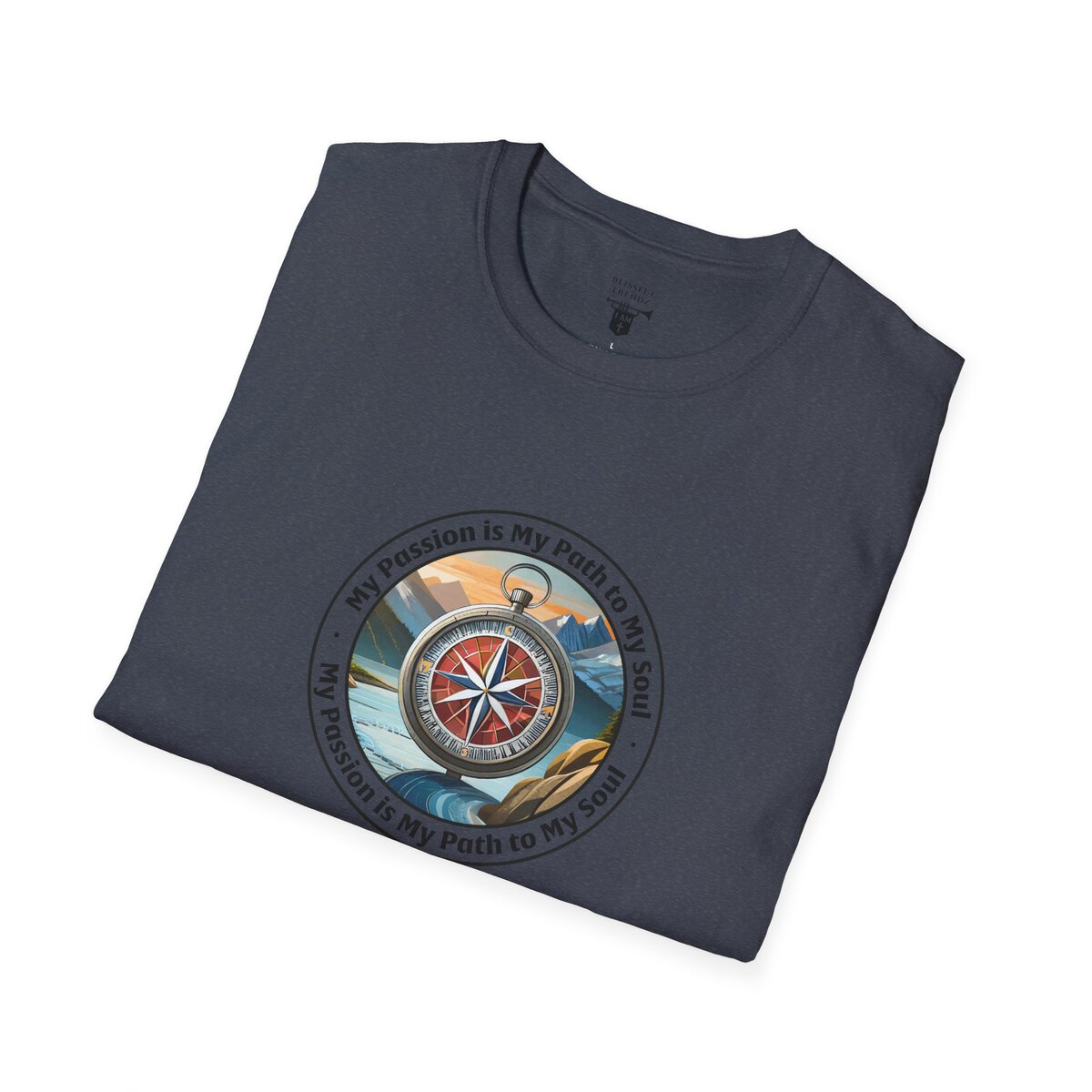 My Passion is My Path to My Soul - Compass - Circle - Unisex Softstyle T-Shirt Compass - Image 42