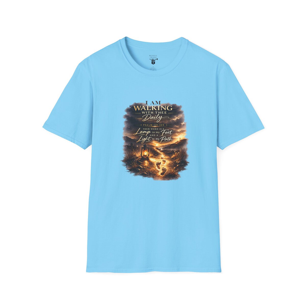 I AM WALKING WITH THEE DAILY - PSALM 119:105 - SCRIPTURE - Unisex Softstyle T-Shirt - Image 28
