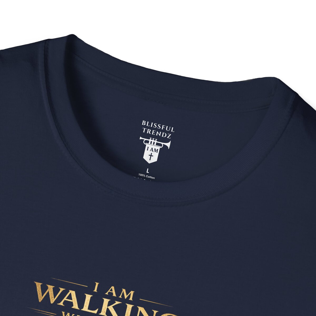 I AM WALKING WITH THEE DAILY - PSALM 119:105 - LANTERN - Unisex Softstyle T-Shirt - Image 32