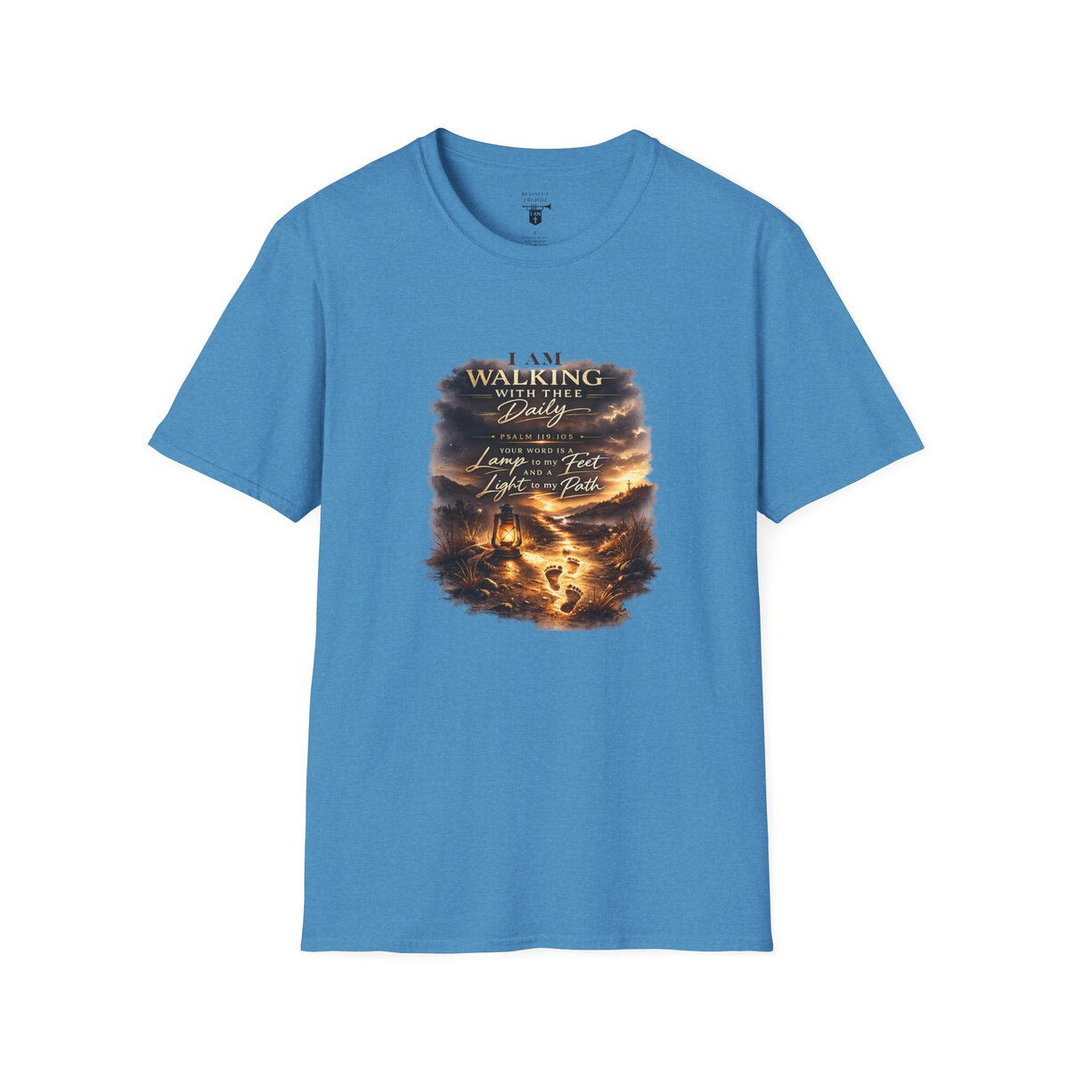 I AM WALKING WITH THEE DAILY - PSALM 119:105 - SCRIPTURE - Unisex Softstyle T-Shirt - Image 22