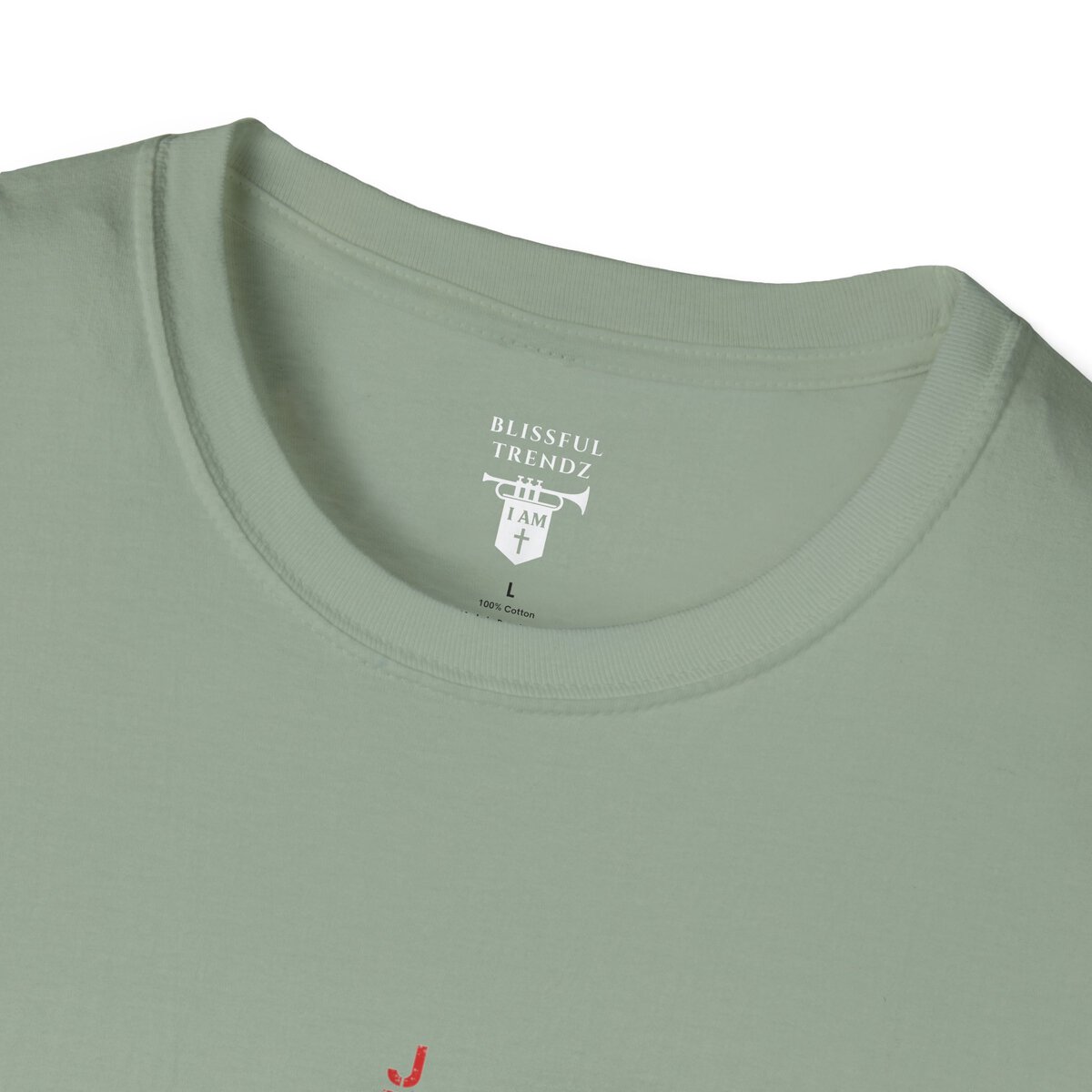 Jesus Saves Souls - No Strife In Life - RD/GRN - Unisex Softstyle T-Shirt - Image 14