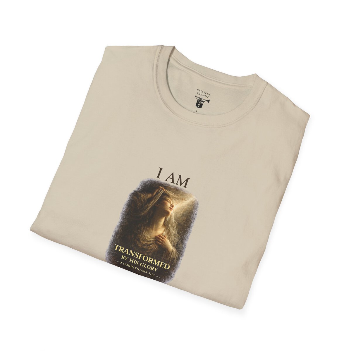 I AM Transformed By His Glory - 2 CORINTHIANS 3:18 - Veil Lifted - Unisex Softstyle T-Shirt - Image 9