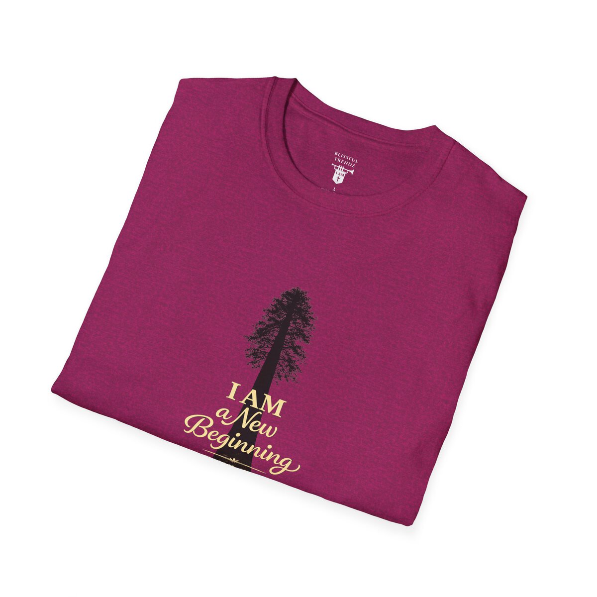 I Am a New Beginning - ISAIAH 43:19 - Sequoia Tree - Unisex Softstyle T-Shirt - Image 15