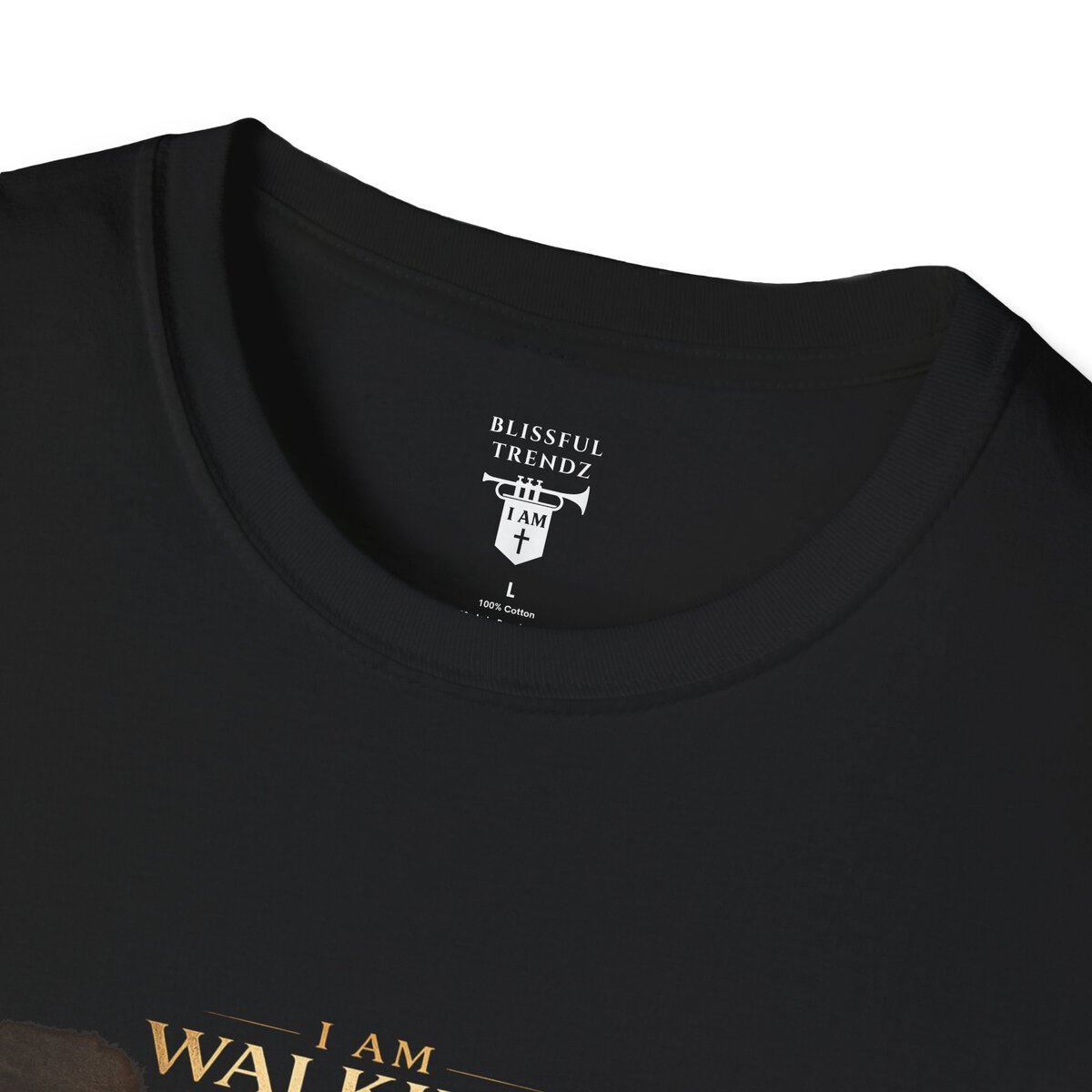 I AM WALKING WITH THEE DAILY - PSALM 119:105 - FOOTPRINTS - Unisex Softstyle T-Shirt - Image 8