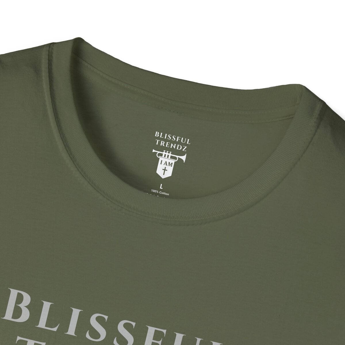 Blissful Trendz - I AM - Banners For The Battle - Raised For The Nations - GRY - Unisex Softstyle T-Shirt - Image 5