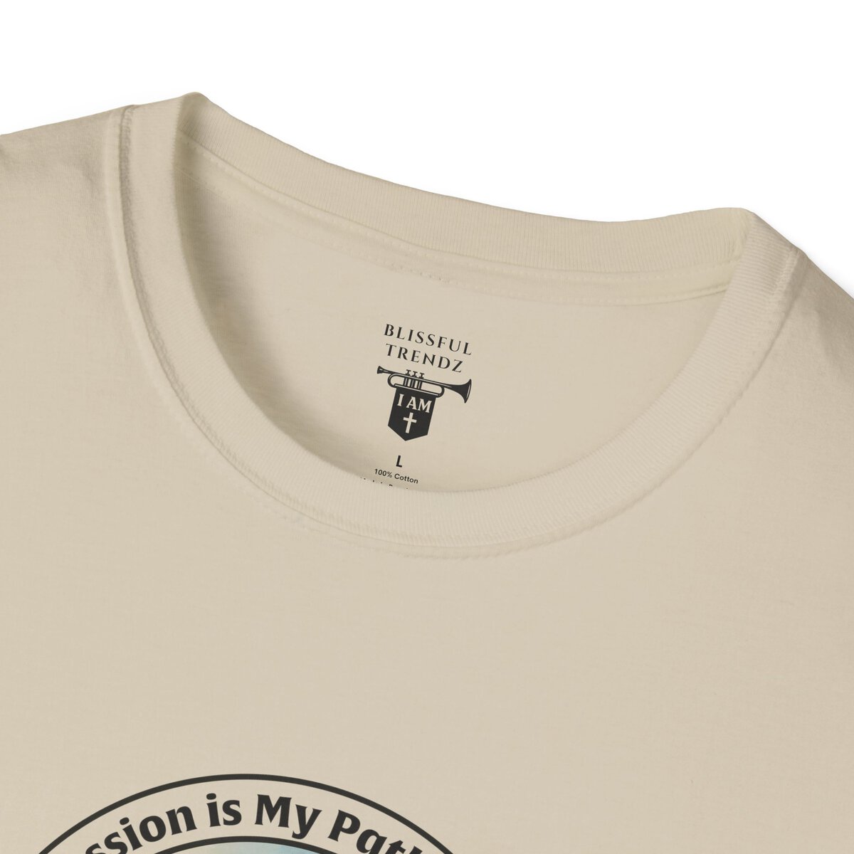 My Passion is My Path to My Soul - Compass - Circle - Unisex Softstyle T-Shirt Compass - Image 14