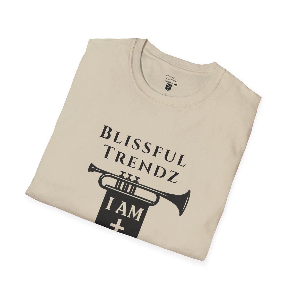 Blissful Trendz - I AM - Banners For The Battle - Raised For The Nations - BLK - Unisex Softstyle T-Shirt - Image 12