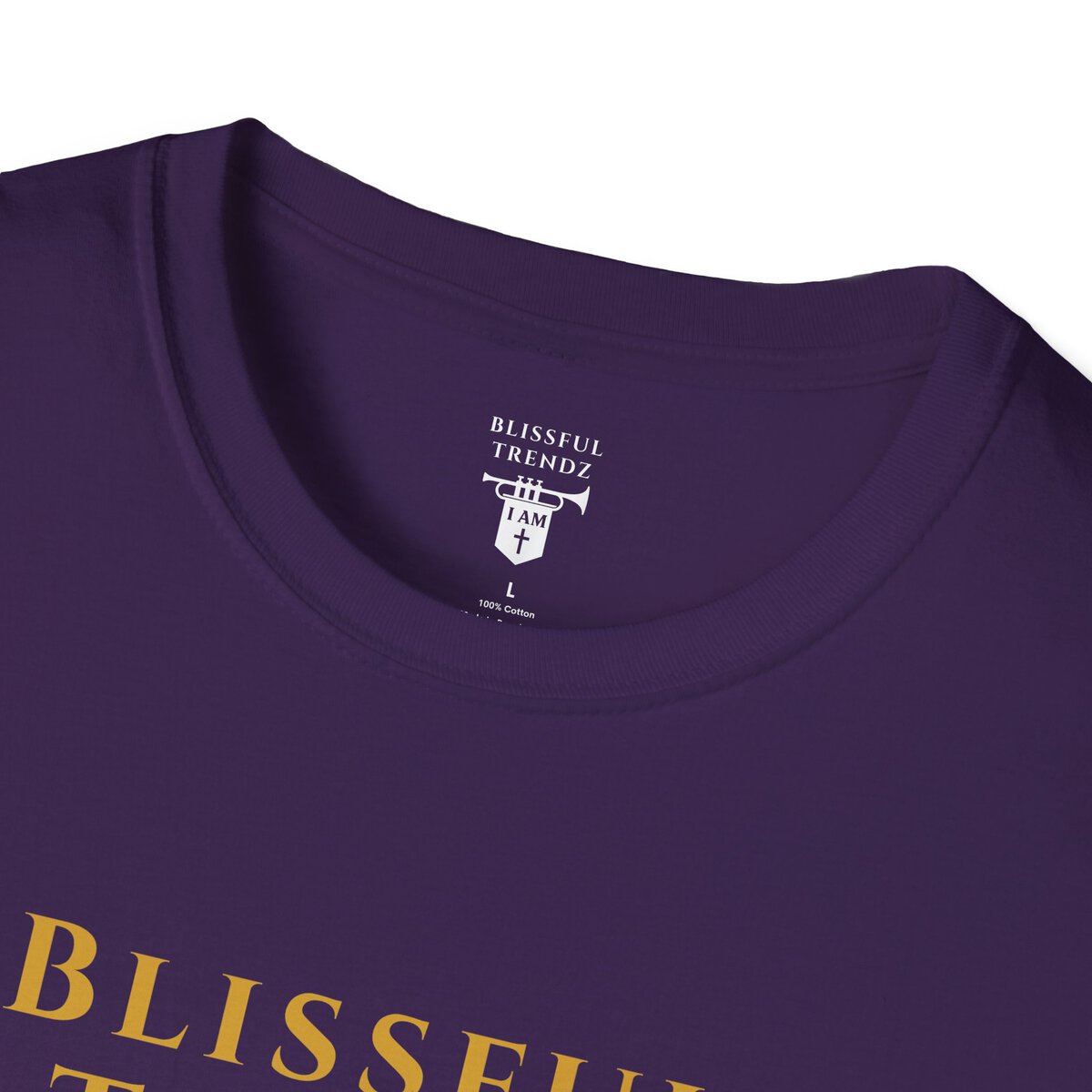 Blissful Trendz - I AM - Banners For The Battle - Raised For The Nations - GLD - Unisex Softstyle T-Shirt - Image 35