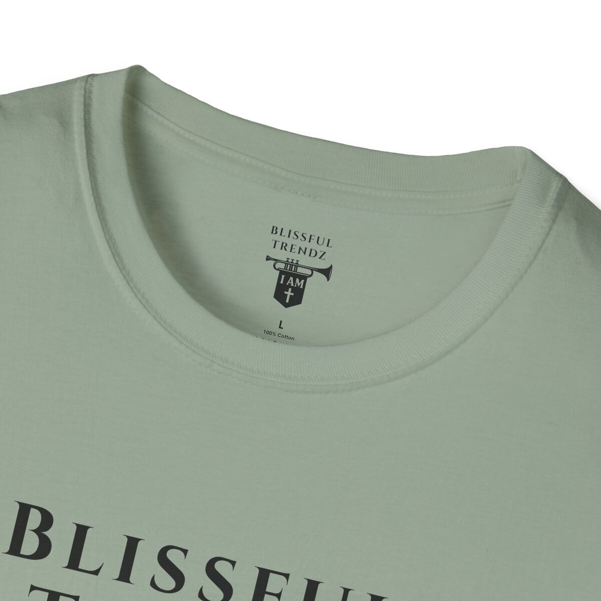 Blissful Trendz - I AM - Banners For The Battle - Raised For The Nations - BLK - Unisex Softstyle T-Shirt - Image 23