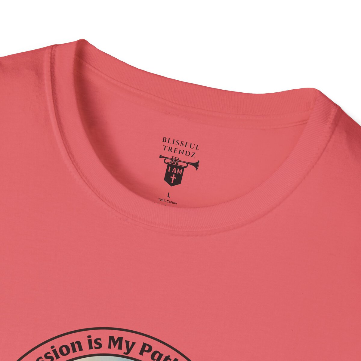My Passion is My Path to My Soul - Compass - Circle - Unisex Softstyle T-Shirt Compass - Image 11