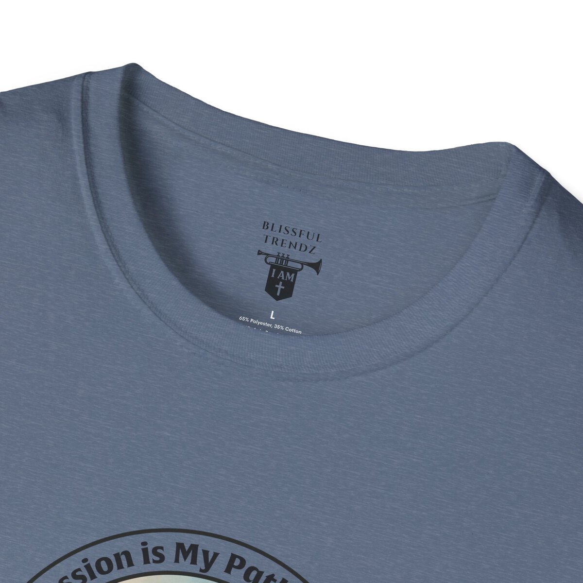 My Passion is My Path to My Soul - Compass - Circle - Unisex Softstyle T-Shirt Compass - Image 32