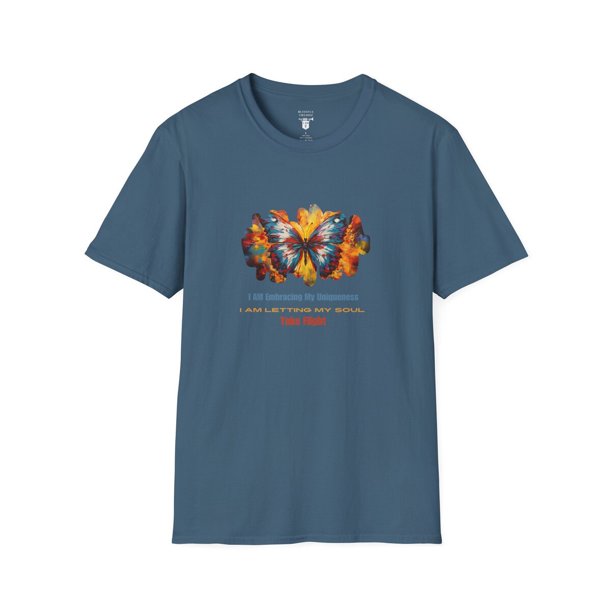 I AM Embracing My Uniqueness - I AM Letting My Soul Take Flight - Butterfly - Unisex Softstyle T-Shirt - Image 25