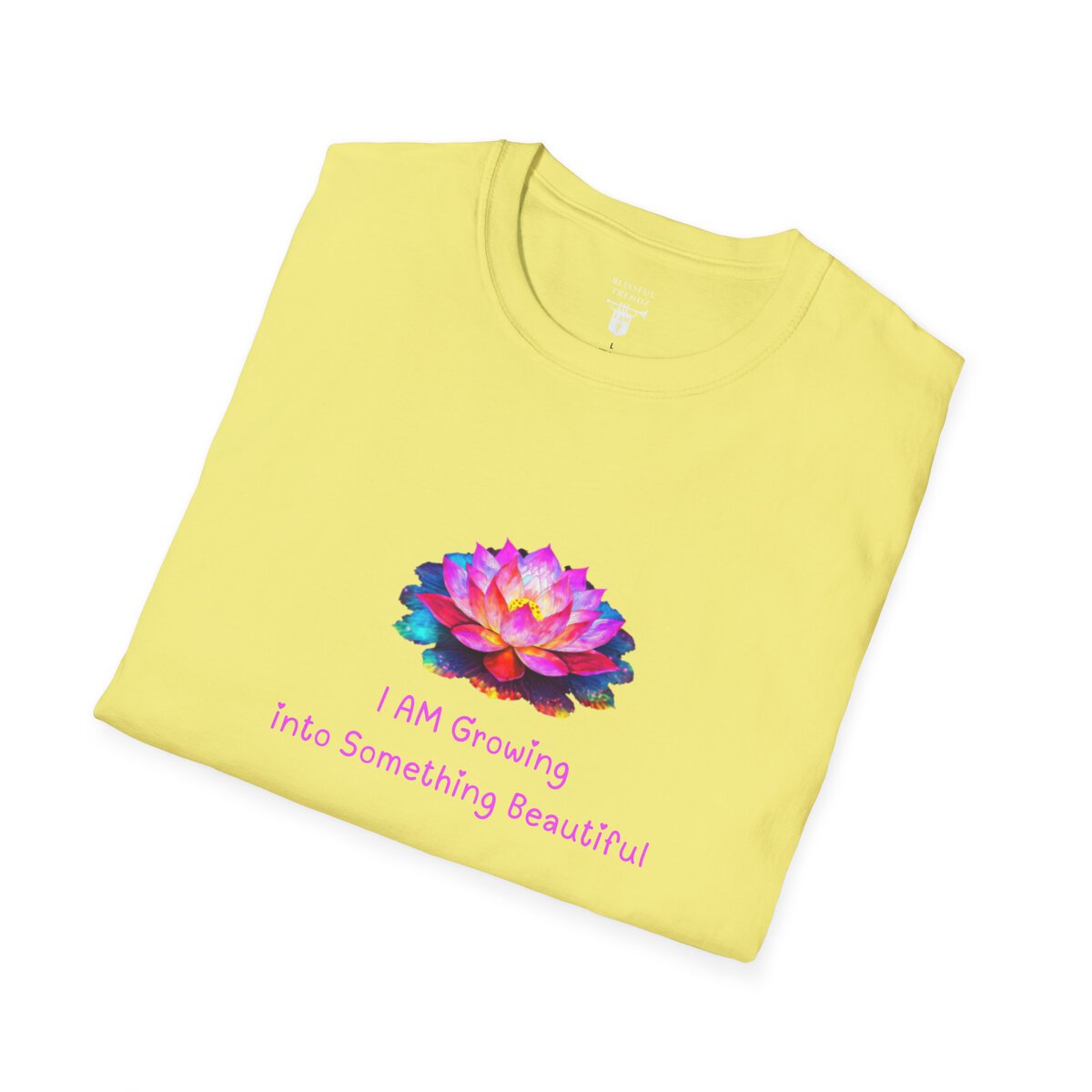 I AM Growing Into Something Beautiful - Lotus - Unisex Softstyle T-Shirt - Image 18