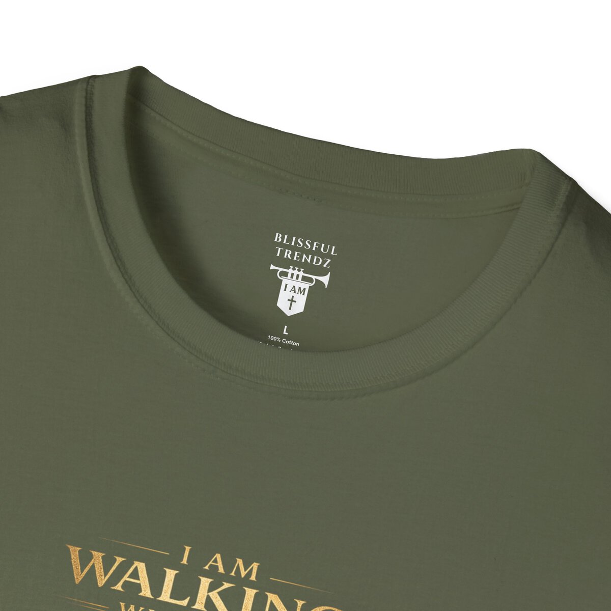 I AM WALKING WITH THEE DAILY - PSALM 119:105 - LANTERN - Unisex Softstyle T-Shirt - Image 14