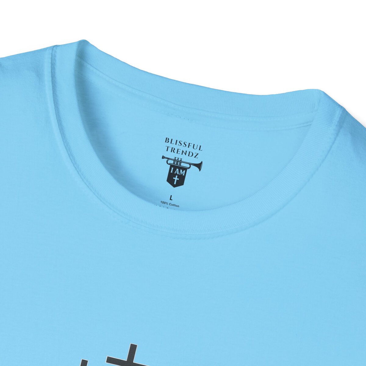 I AM Walking the Narrow Road - 1 JOHN 2:6 - Cross - BLK - Unisex Softstyle T-Shirt - Image 5