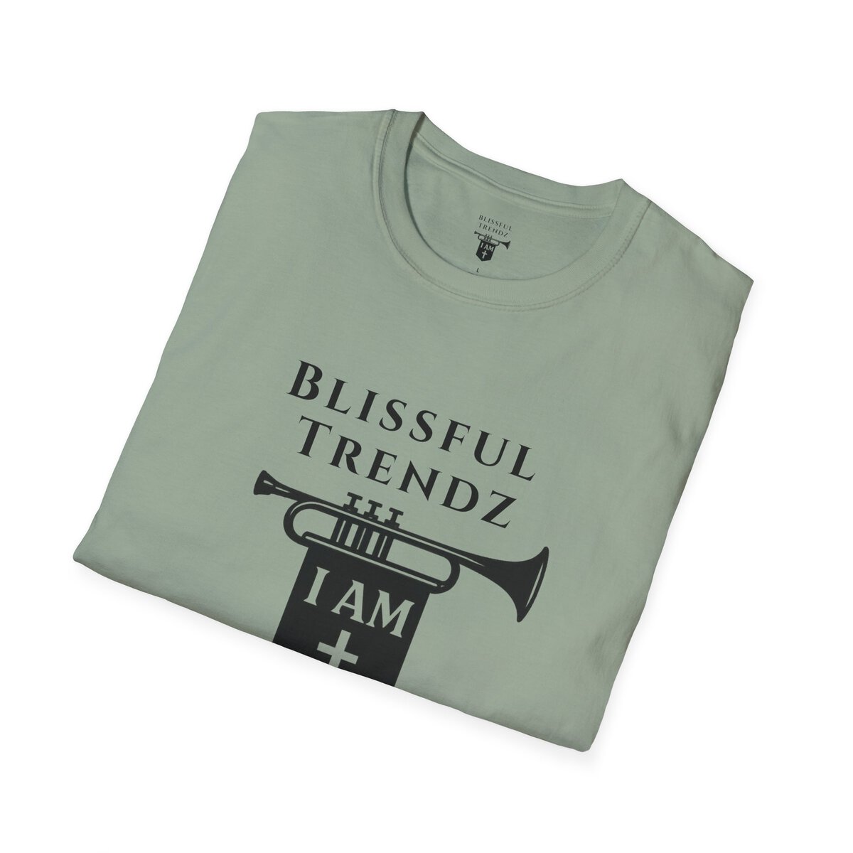 Blissful Trendz - I AM - Banners For The Battle - Raised For The Nations - BLK - Unisex Softstyle T-Shirt - Image 24