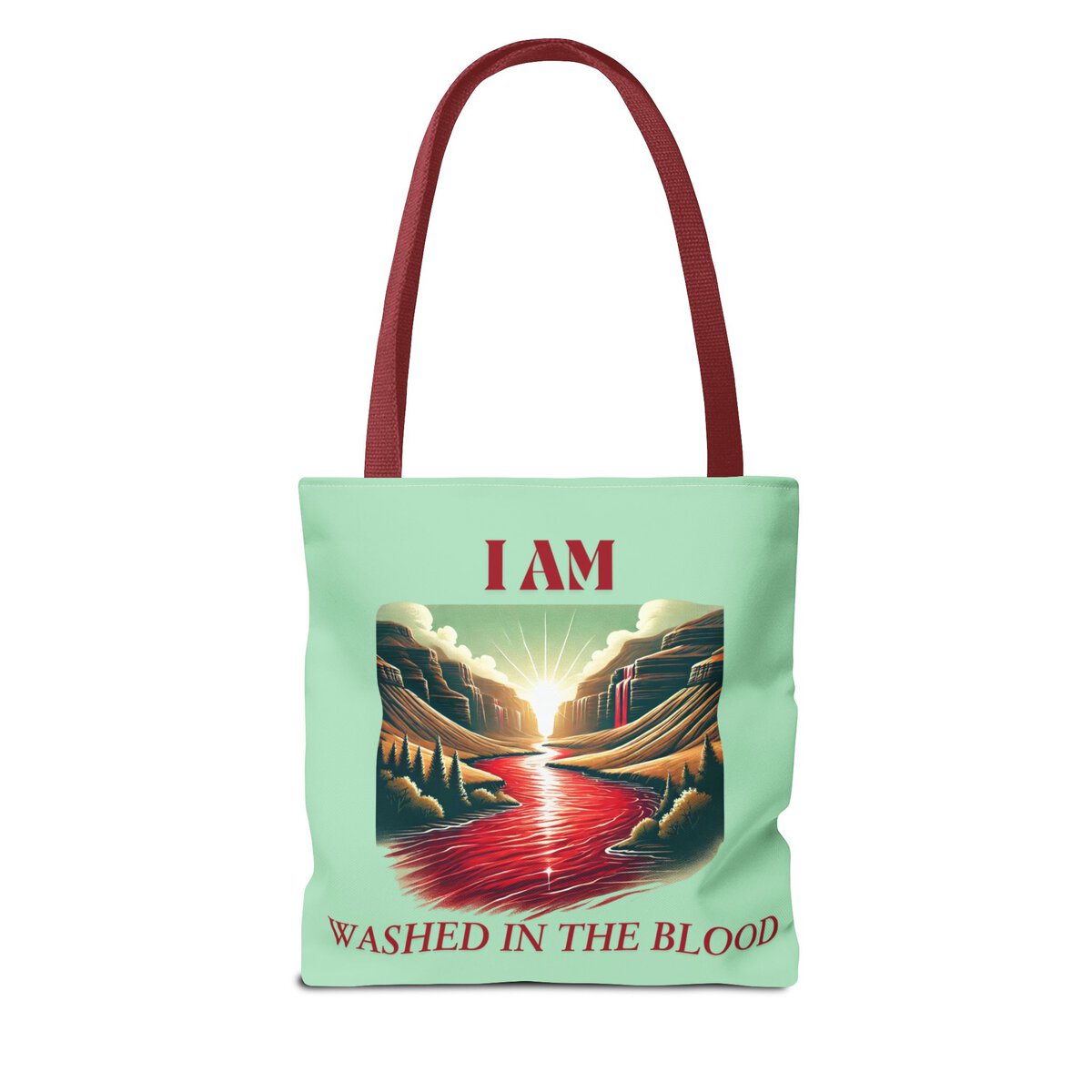 I AM Washed In The Blood - River - MNT - Tote Bag (AOP) - Image 2