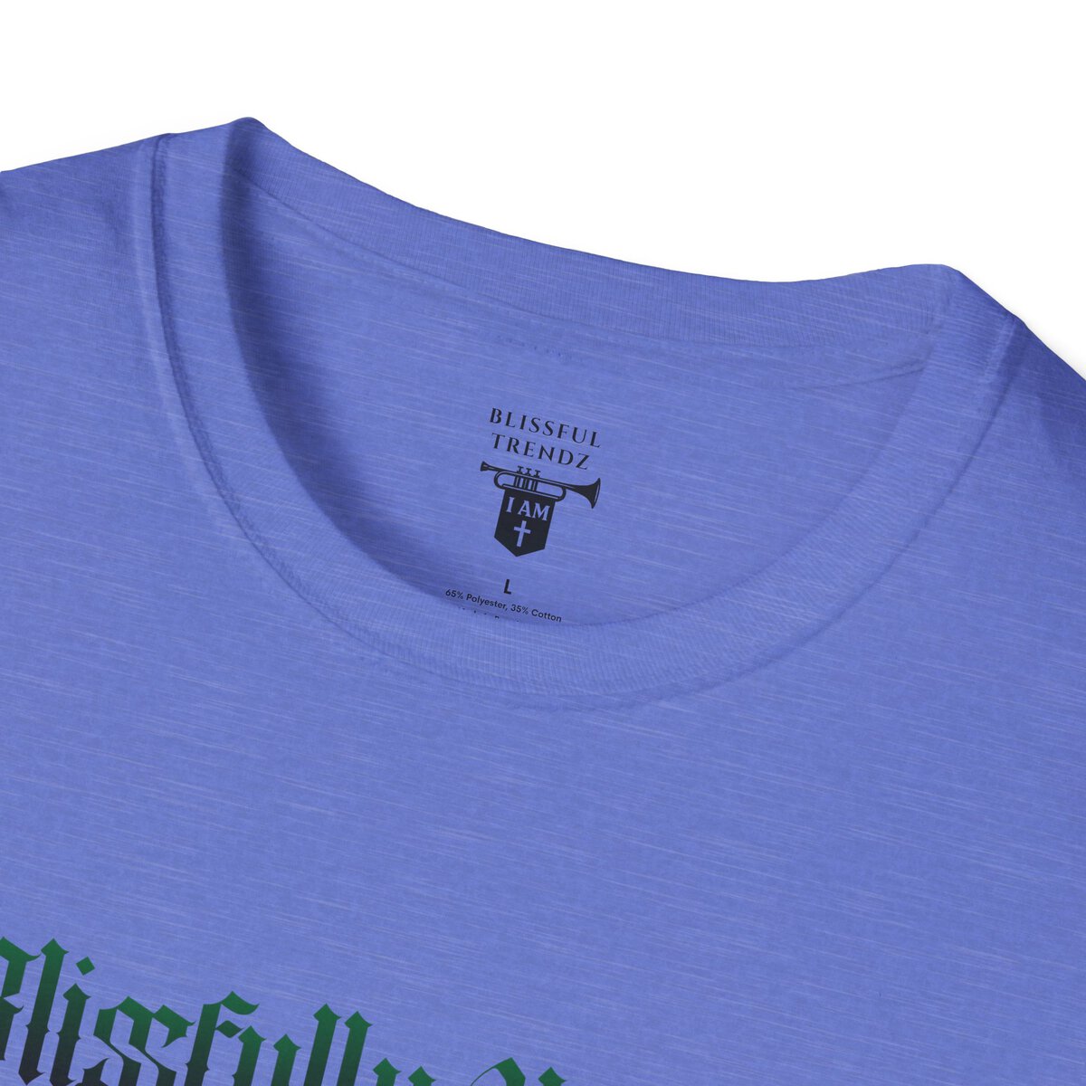 Blissfully Unique - I AM 100% By Design! - Typography - GRN/WHT - Unisex Softstyle T-Shirt - Image 41